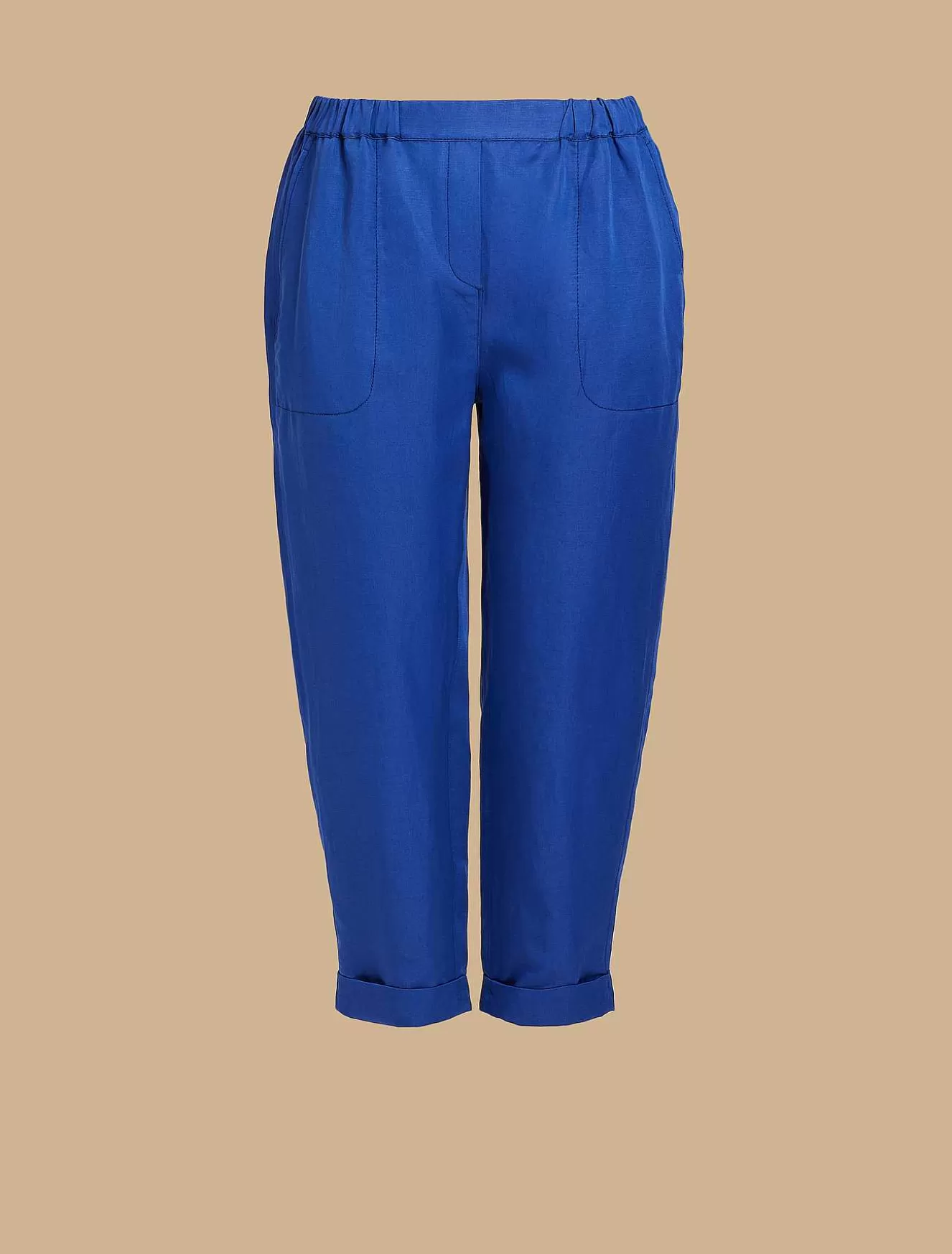Linen-Blend Joggers-Marina Rinaldi Best Sale