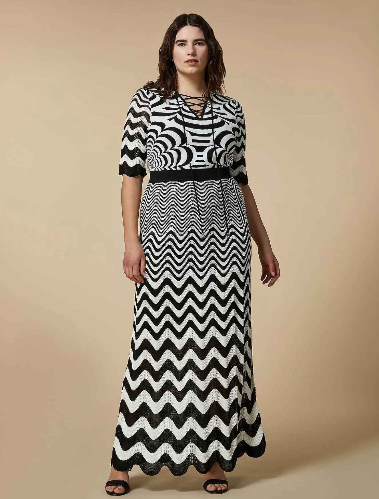 Long Jacquard Skirt-Marina Rinaldi Hot