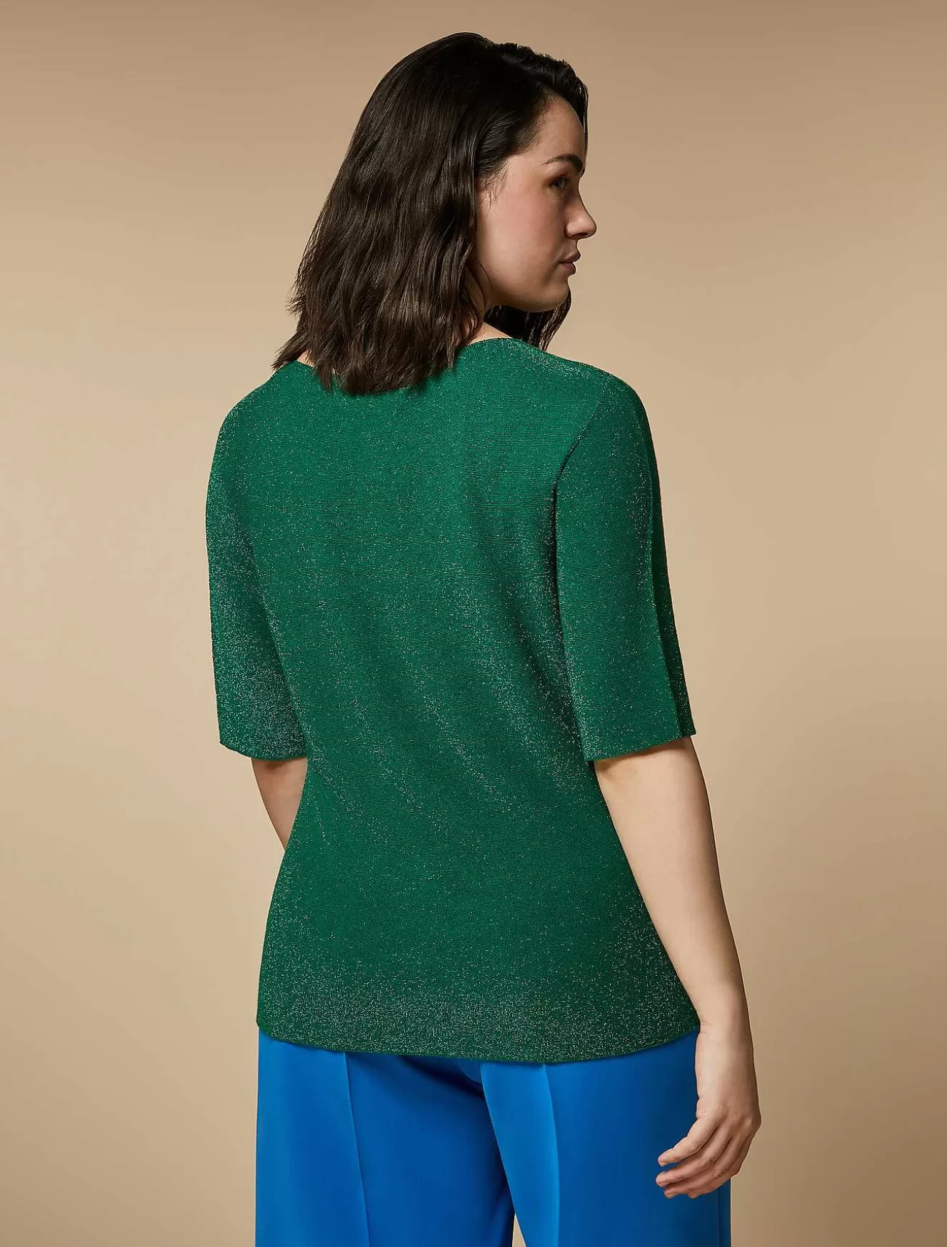 Lurex Viscose Sweater-Marina Rinaldi New