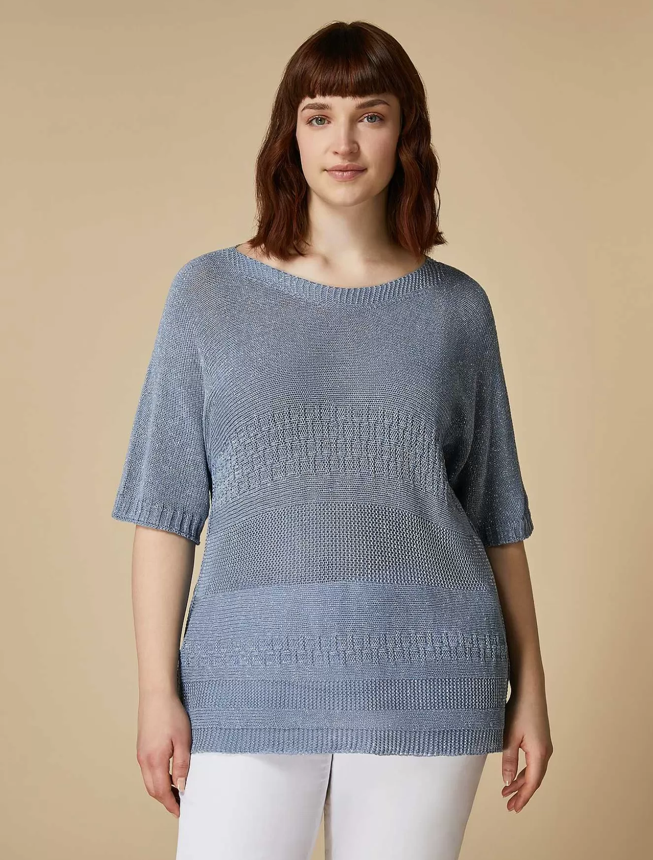 Lurex Yarn Sweater-Marina Rinaldi Best Sale