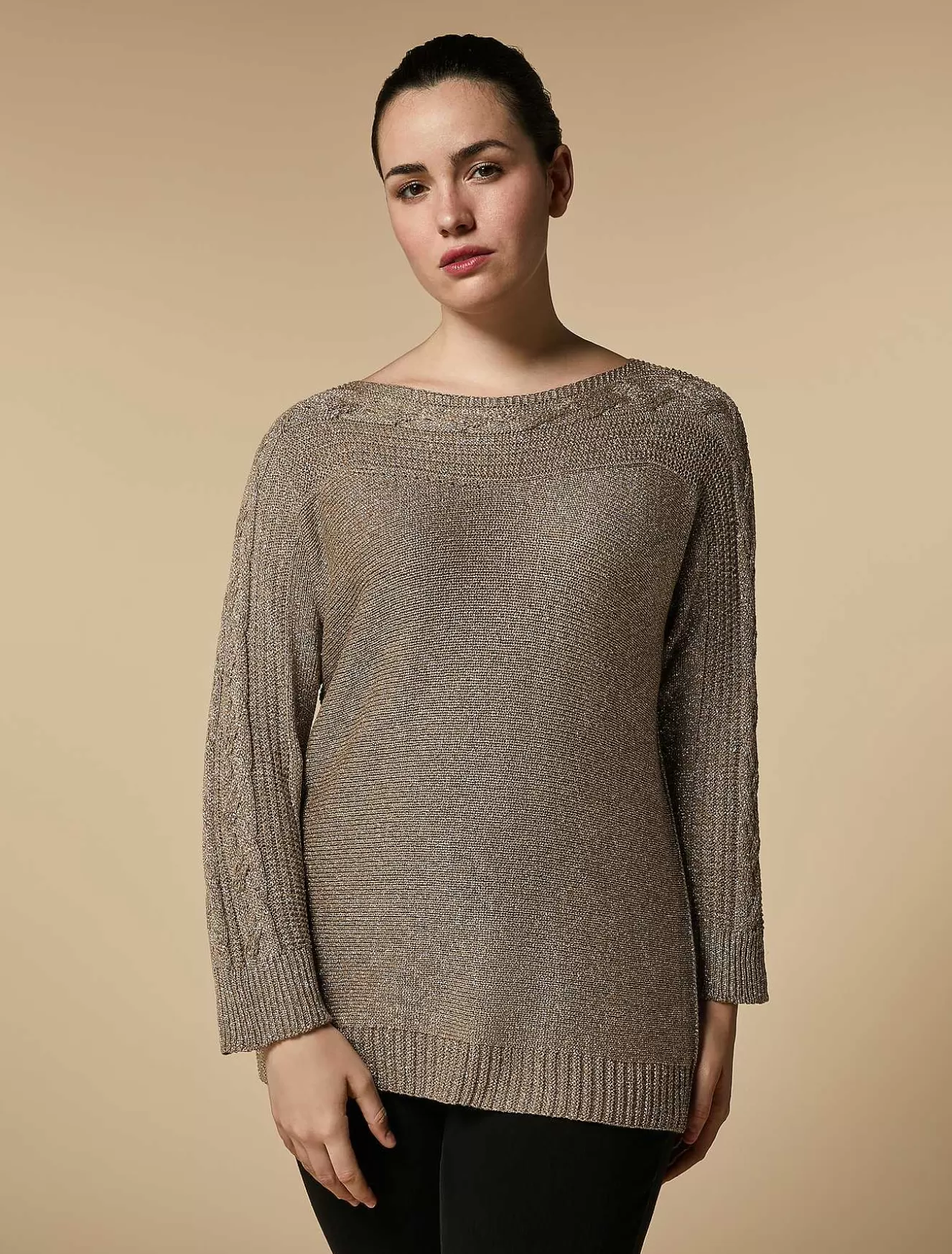 Lurex Yarn Sweater-Marina Rinaldi Store