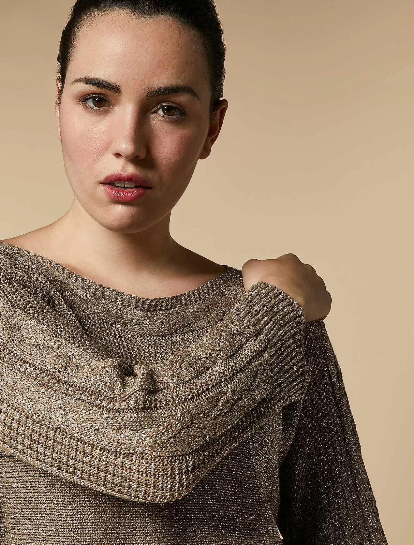 Lurex Yarn Sweater-Marina Rinaldi Store