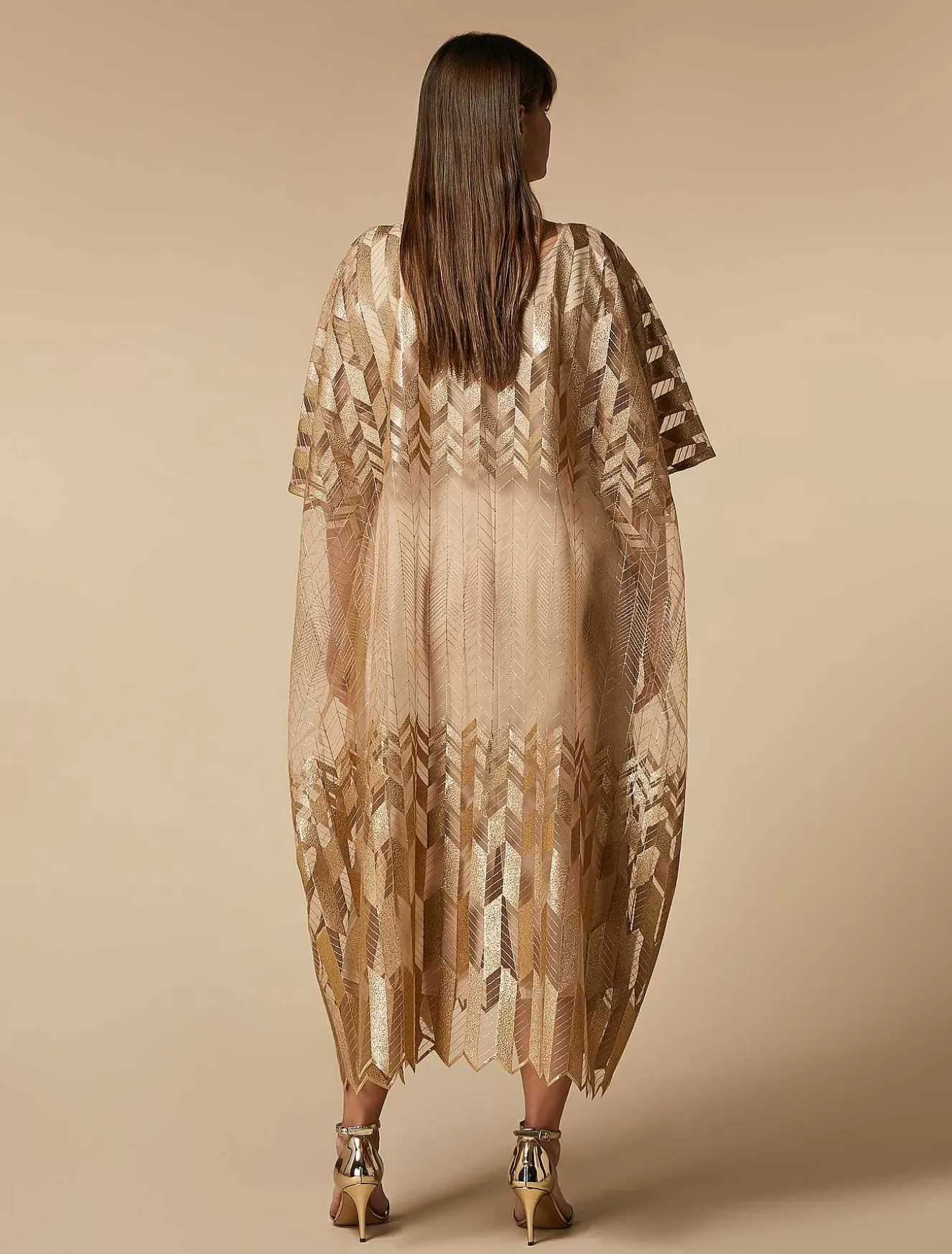 Metallic Tulle Dress-Marina Rinaldi Shop