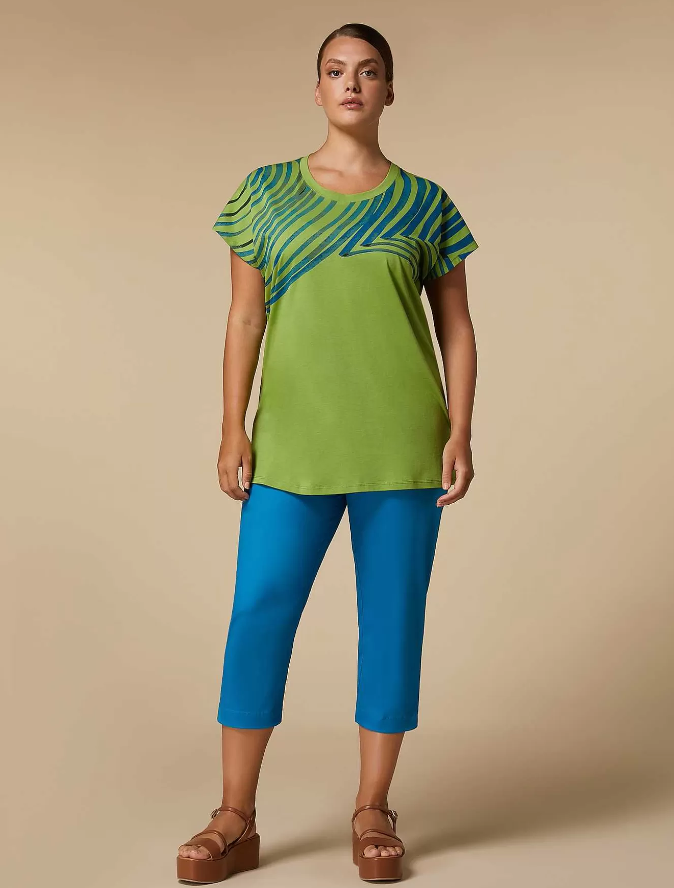 Organic Cotton Trousers-Marina Rinaldi Cheap