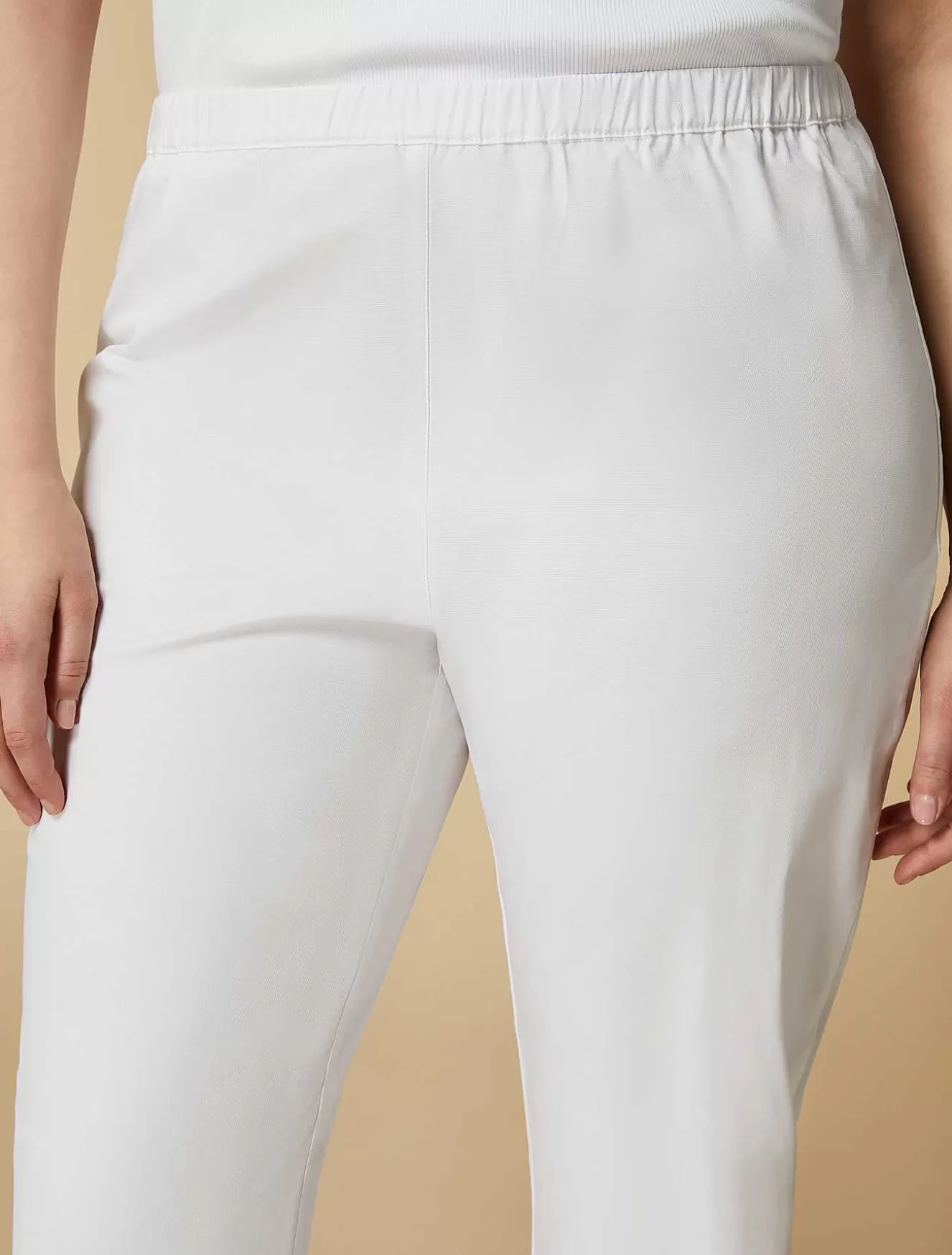 Organic Cotton Trousers-Marina Rinaldi Outlet