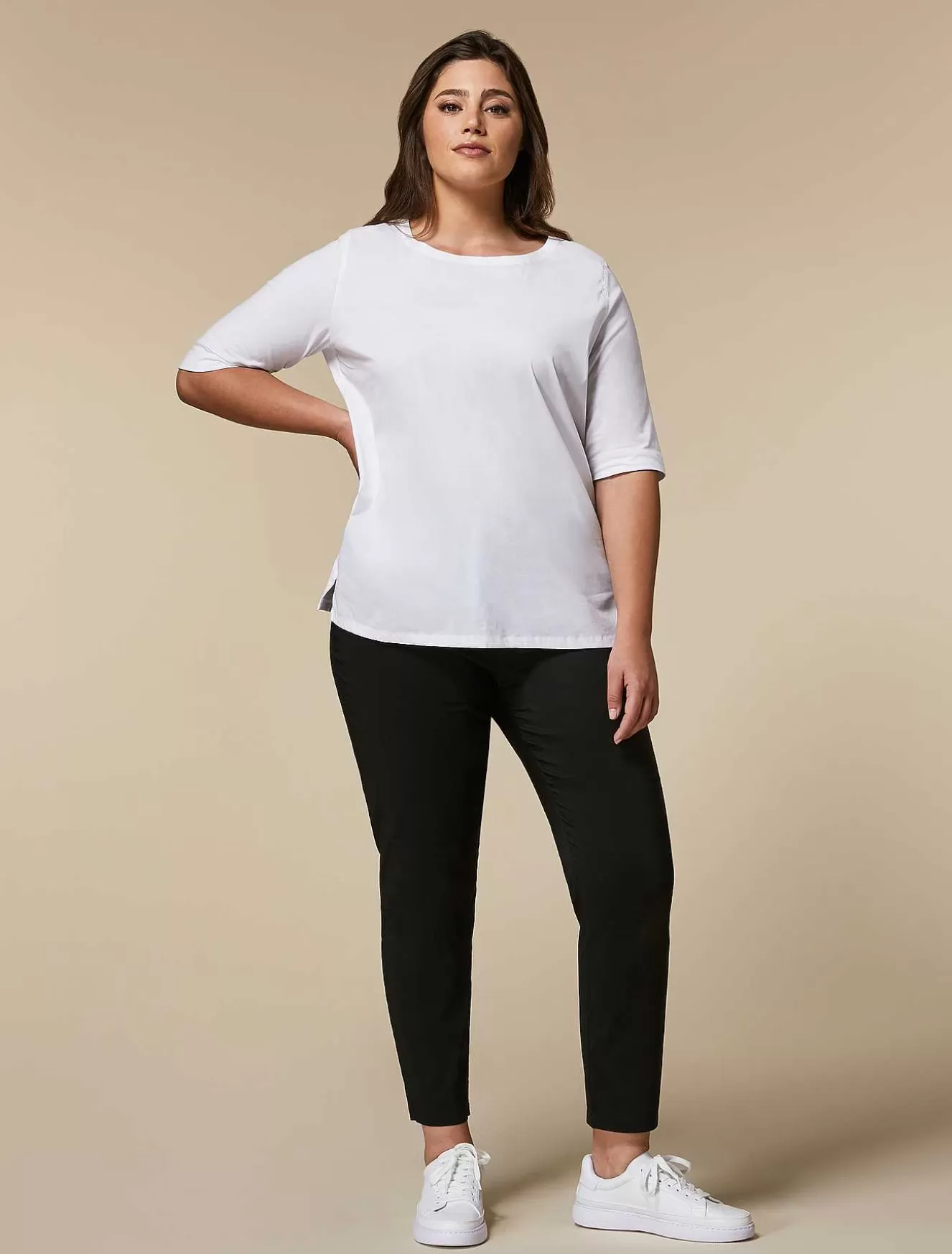 Poplin Legging Trousers-Marina Rinaldi Discount
