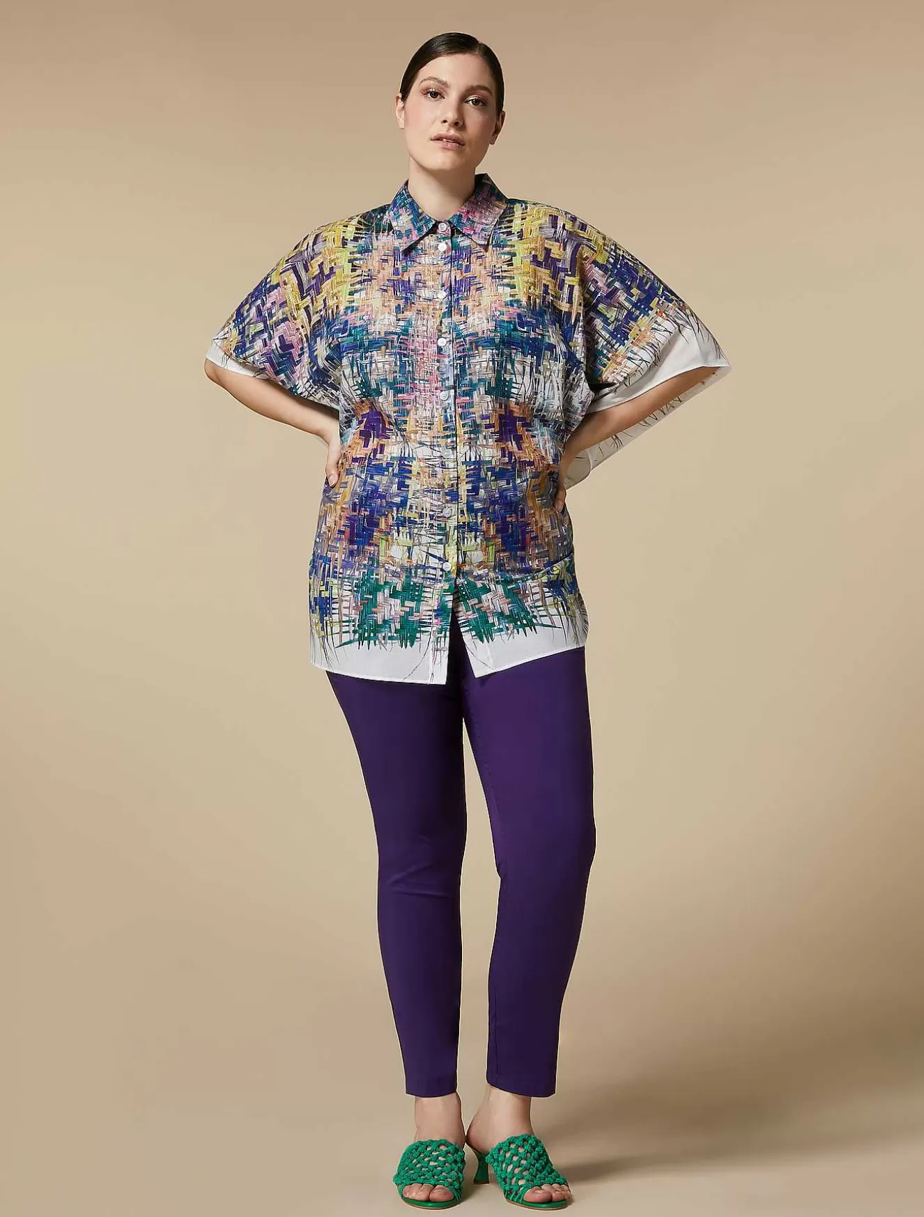 Poplin Legging Trousers-Marina Rinaldi Best