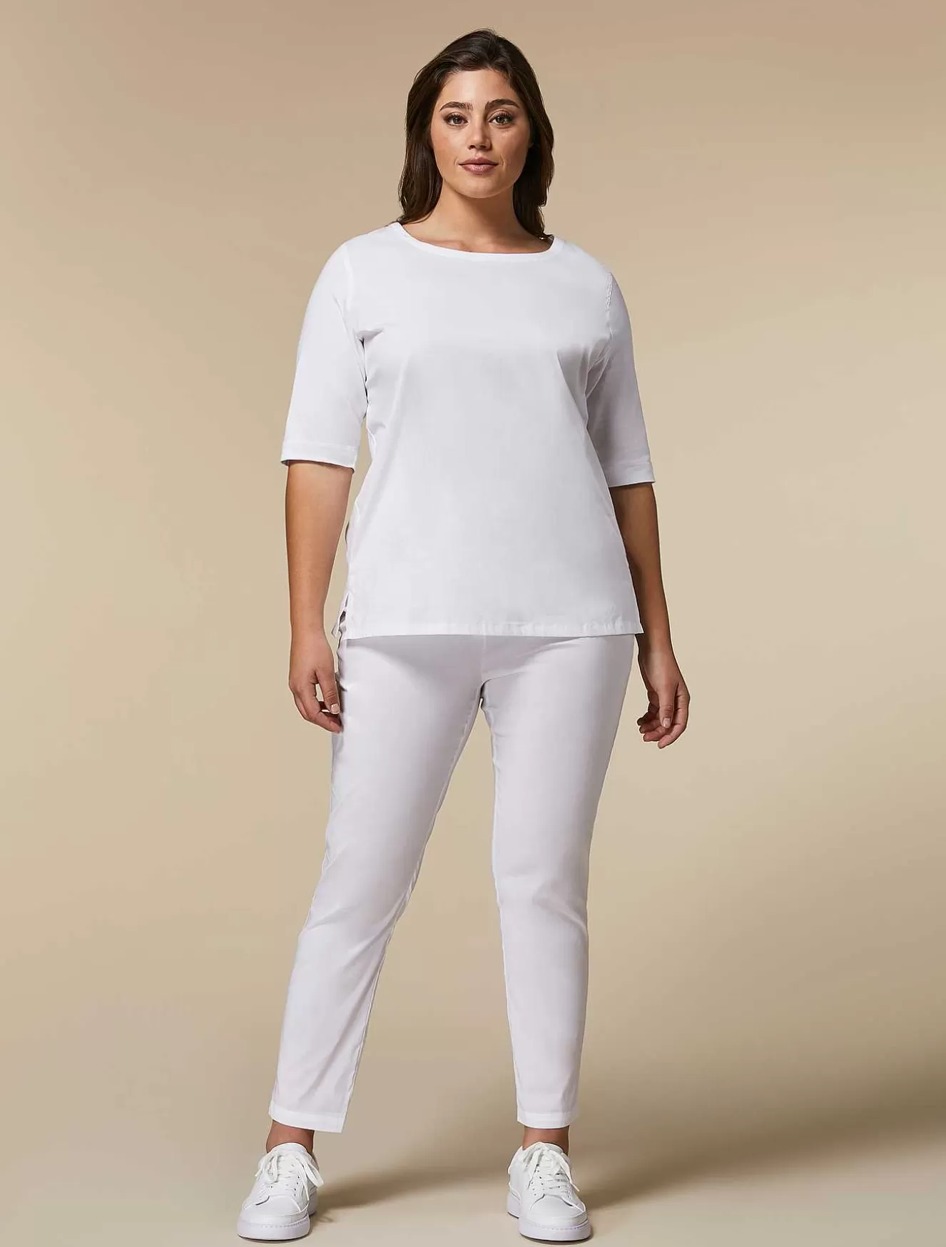 Poplin Legging Trousers-Marina Rinaldi Online