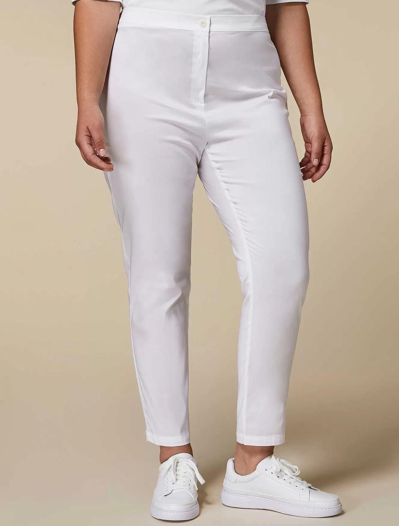 Poplin Legging Trousers-Marina Rinaldi Online