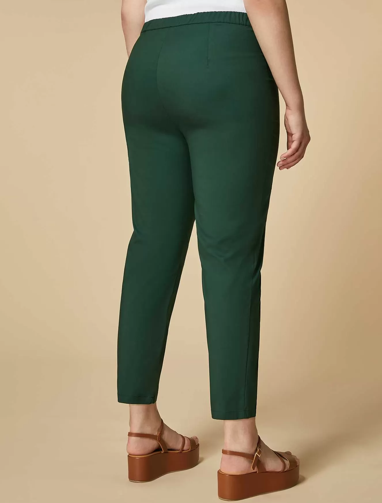 Poplin Legging Trousers-Marina Rinaldi Clearance
