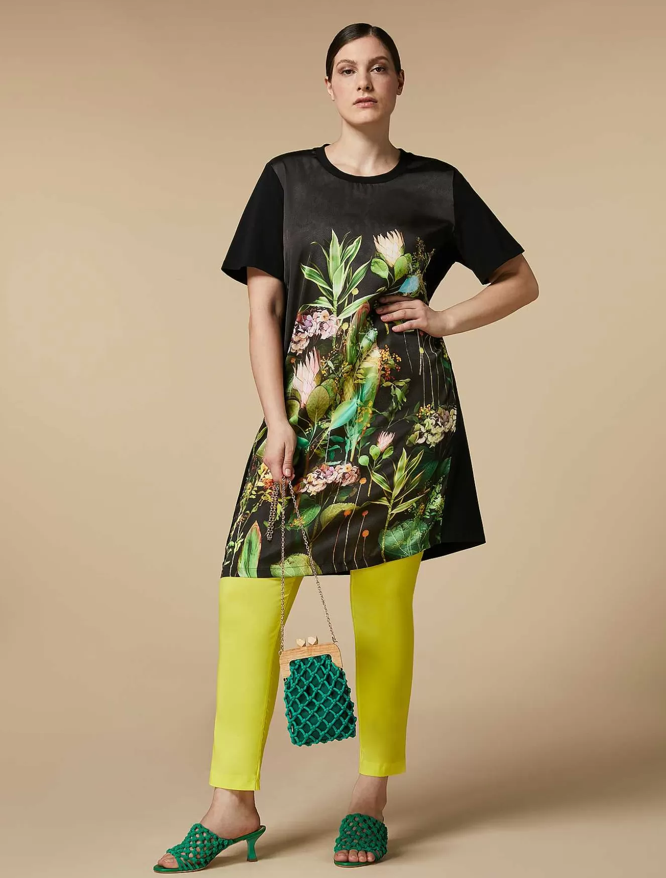Poplin Legging Trousers-Marina Rinaldi Clearance