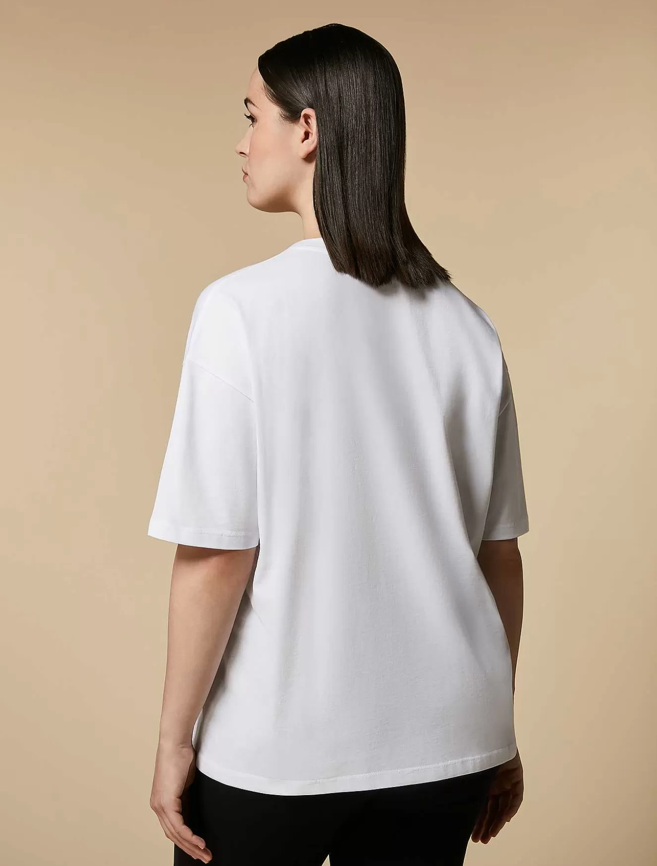 Print-Adorned Jersey T-Shirt-Marina Rinaldi Online