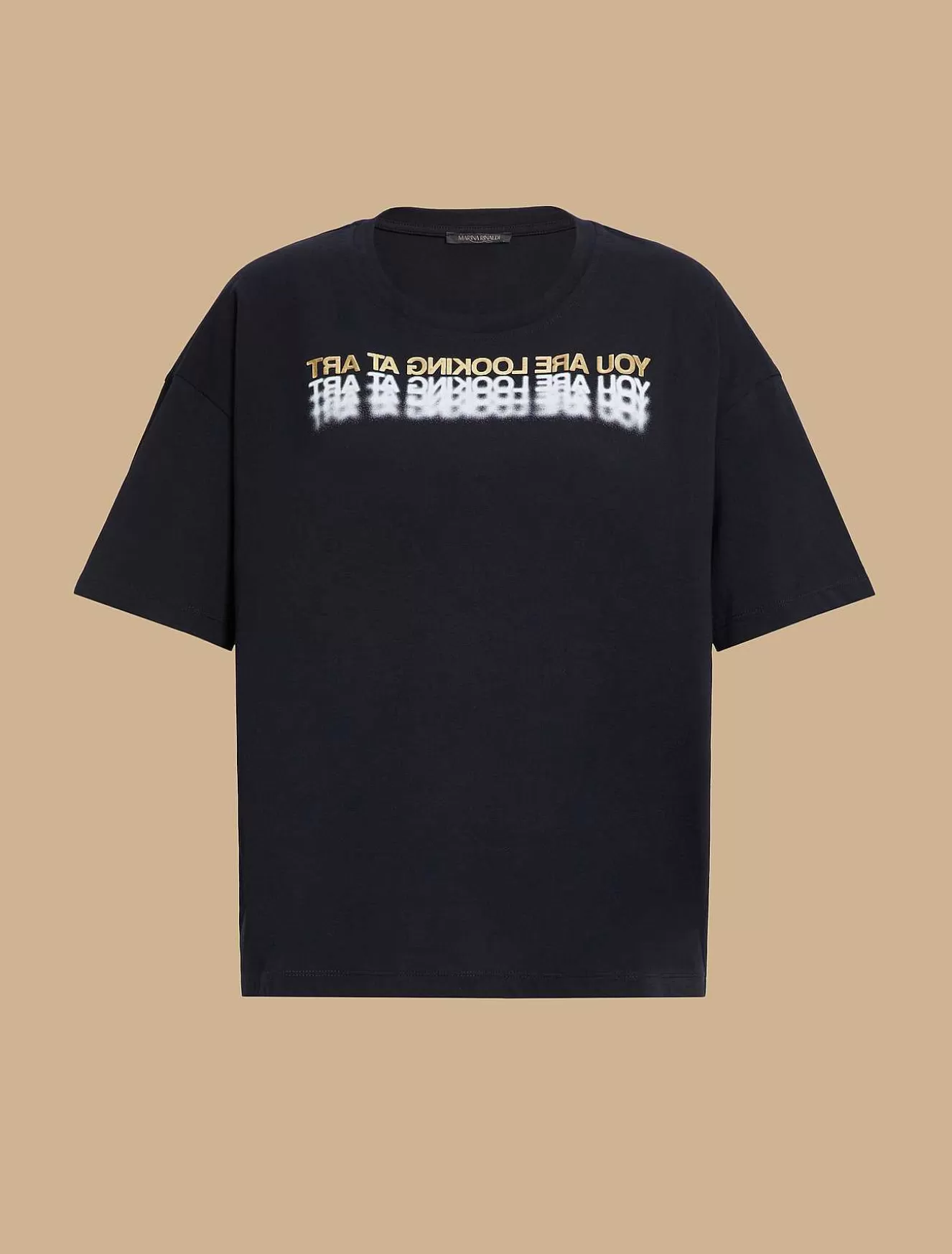 Print-Adorned Jersey T-Shirt-Marina Rinaldi Cheap