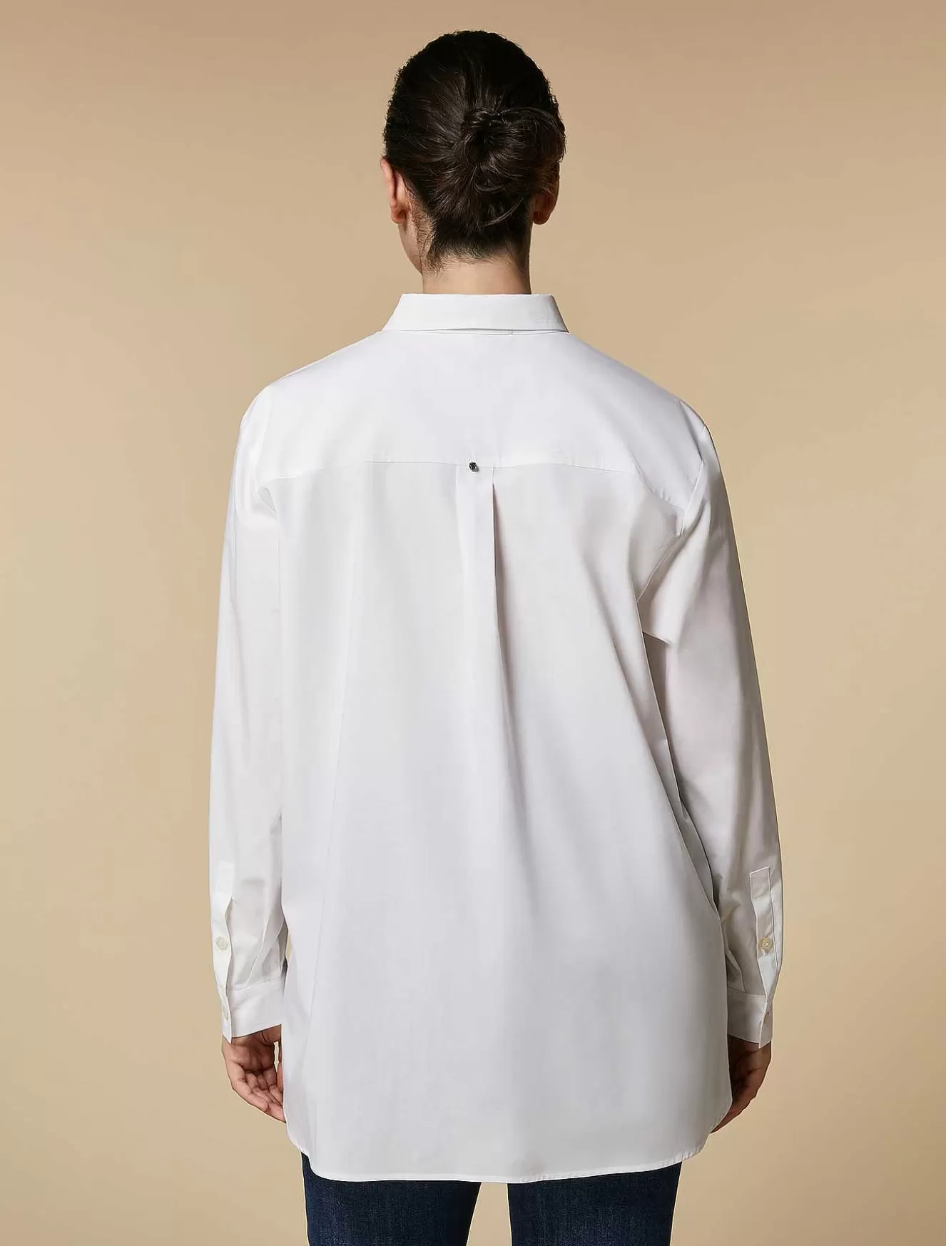 Print-Adorned Poplin Shirt-Marina Rinaldi Fashion