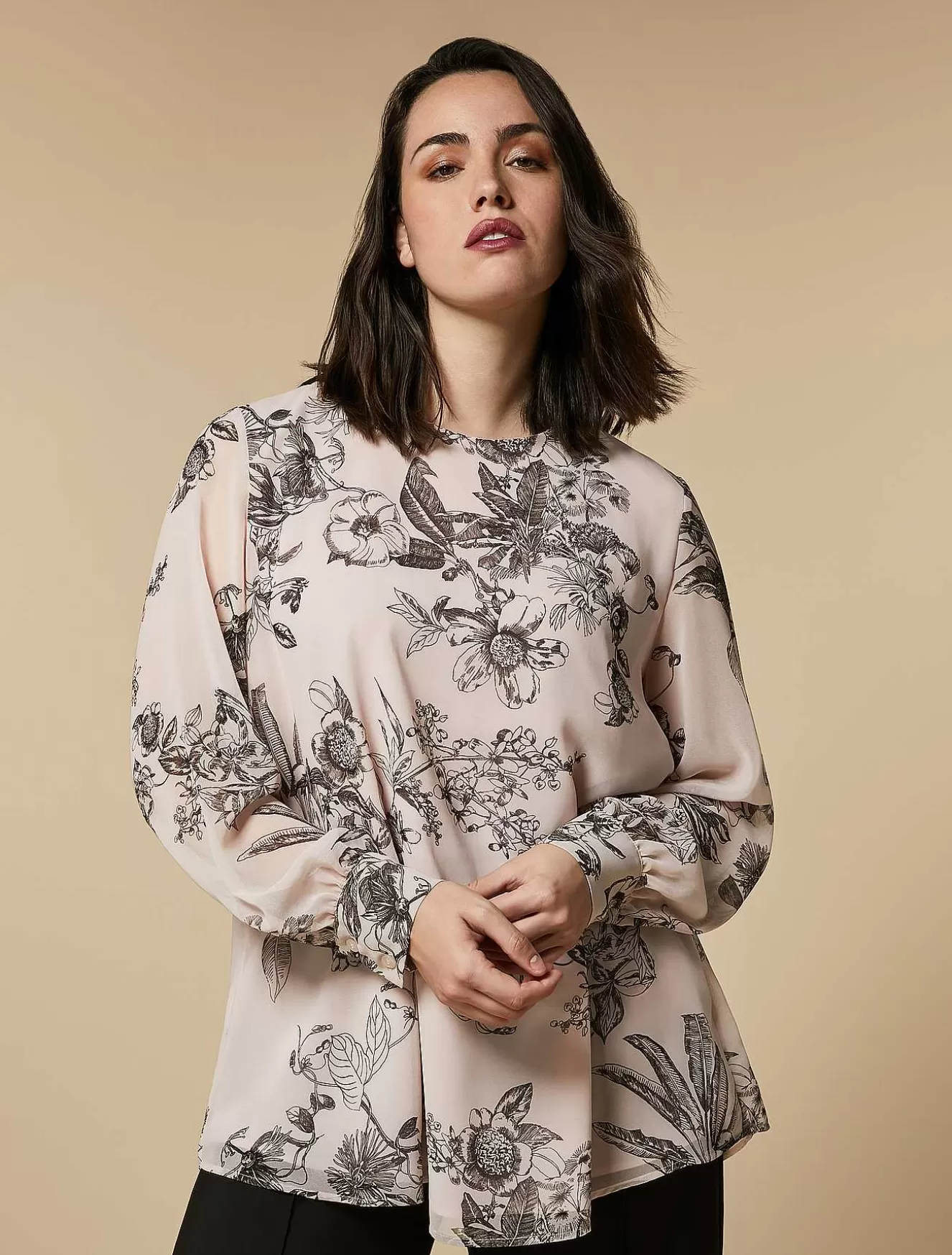 Printed Georgette Tunic-Marina Rinaldi Sale