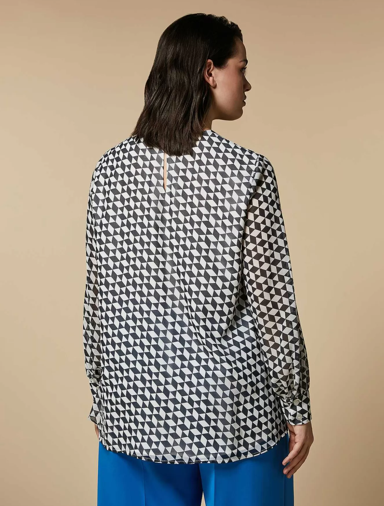 Printed Georgette Tunic-Marina Rinaldi Cheap