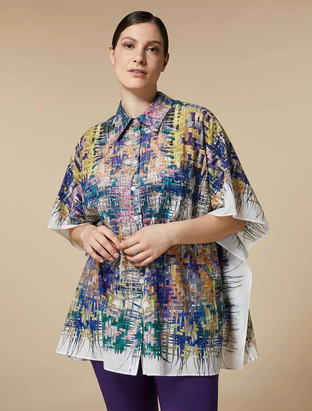 Printed Muslin Tunic-Marina Rinaldi Online