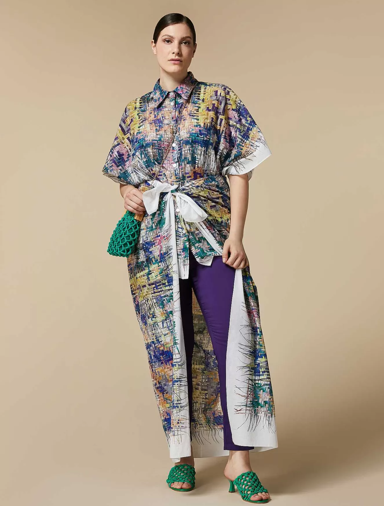 Printed Muslin Tunic-Marina Rinaldi Online