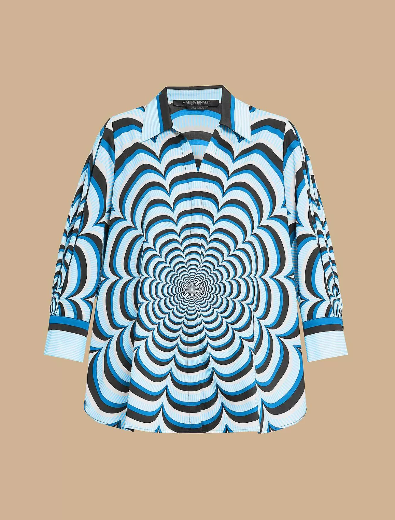 Printed Poplin Blouse-Marina Rinaldi Hot