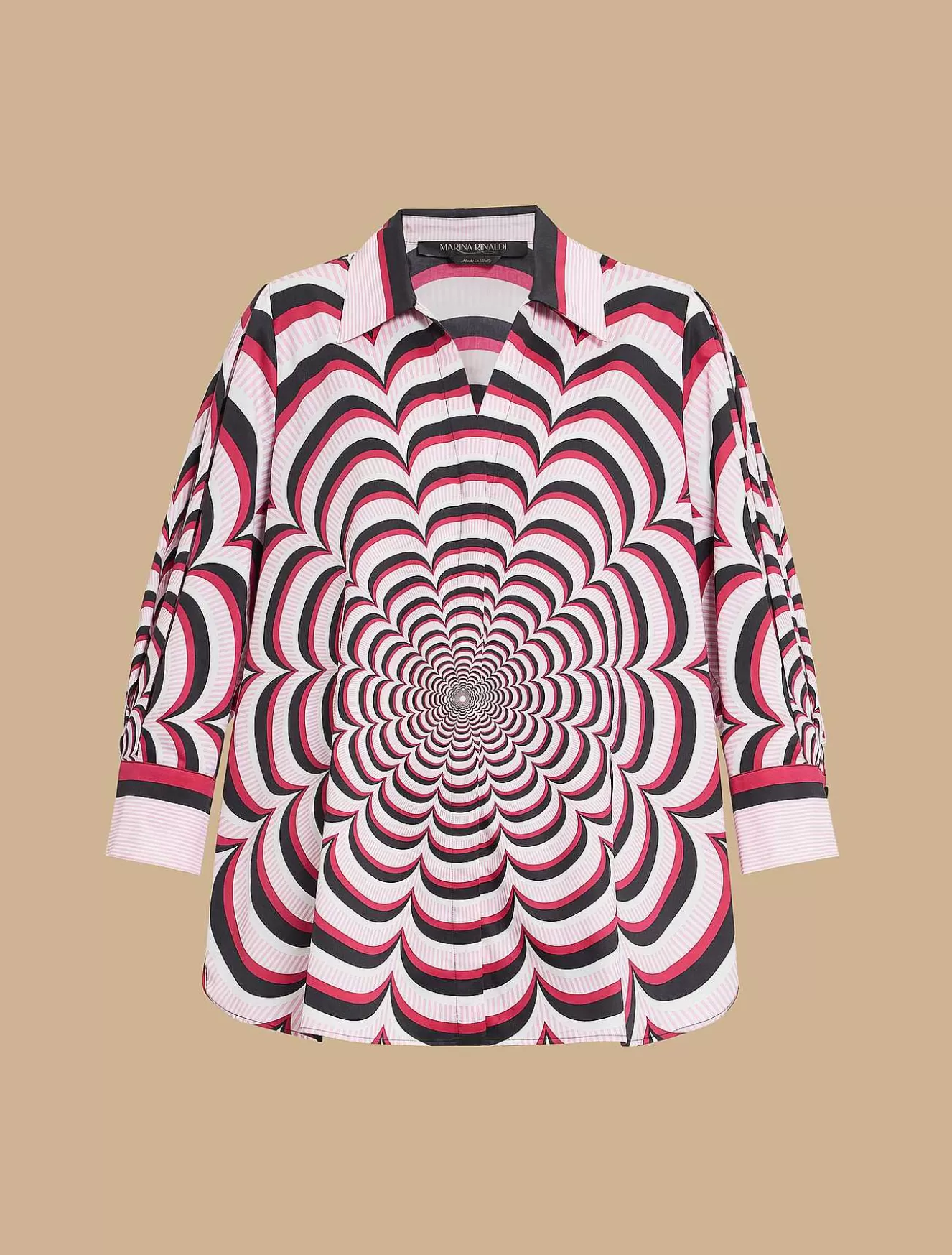 Printed Poplin Blouse-Marina Rinaldi Flash Sale