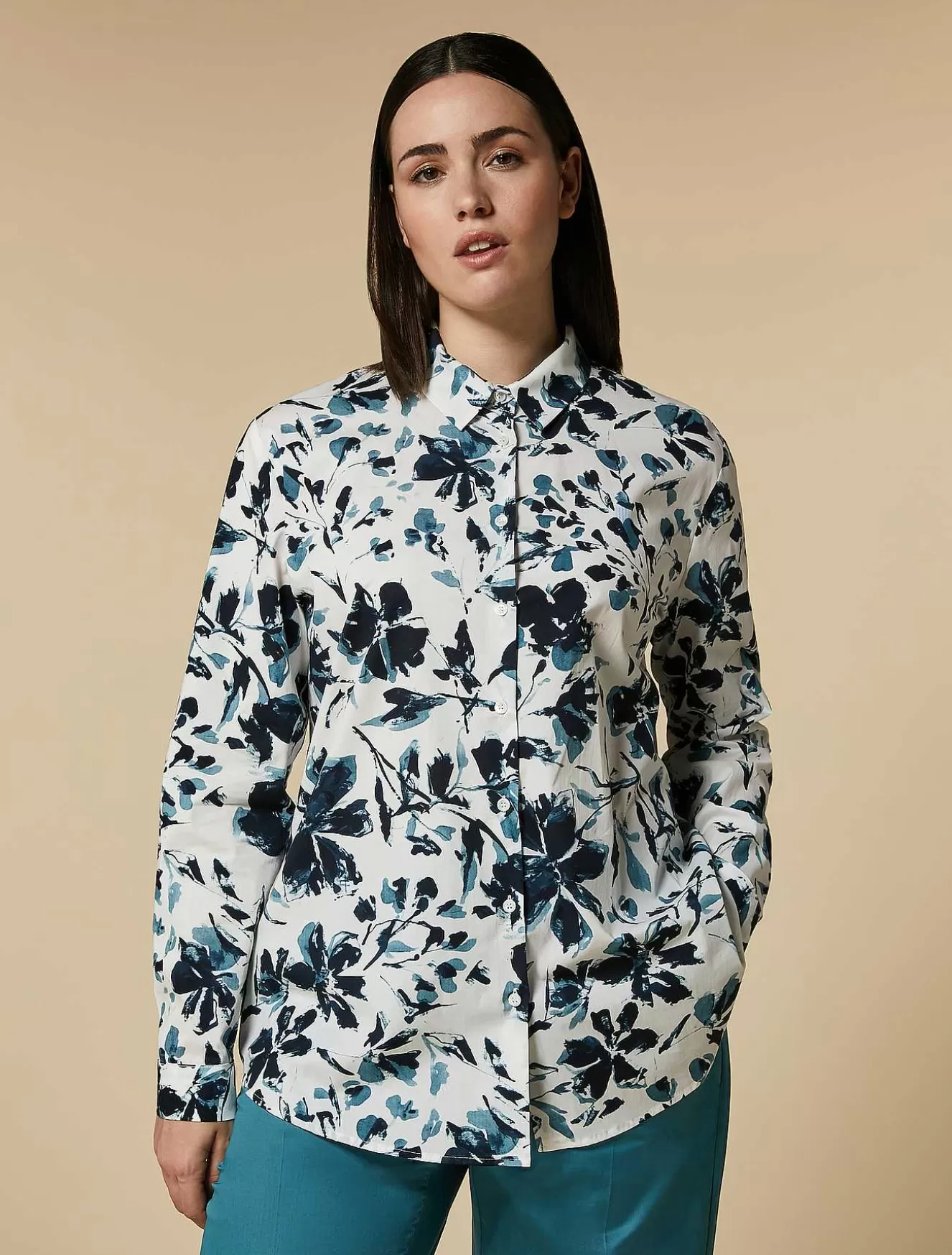 Printed Poplin Shirt-Marina Rinaldi Hot