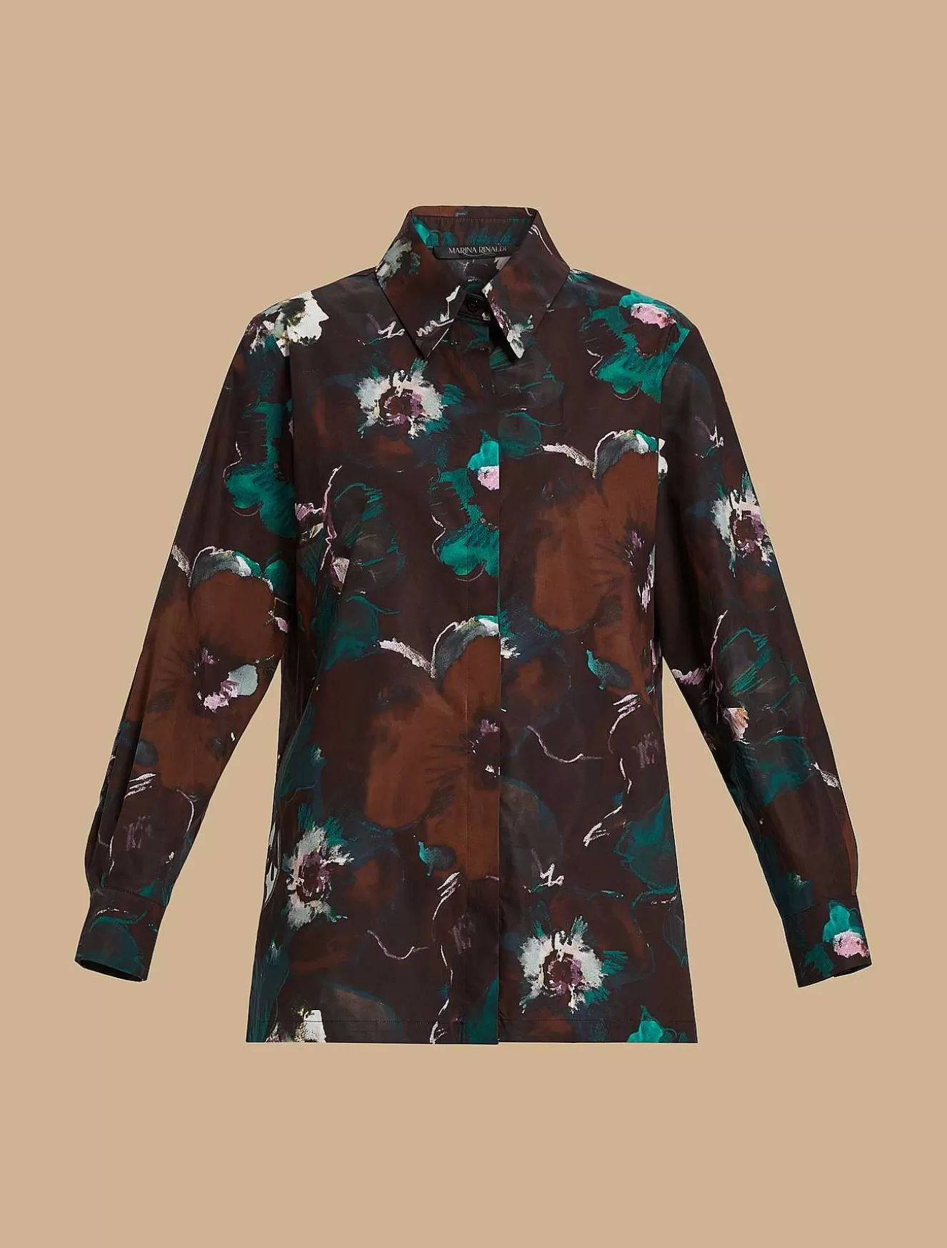 Printed Poplin Shirt-Marina Rinaldi Outlet
