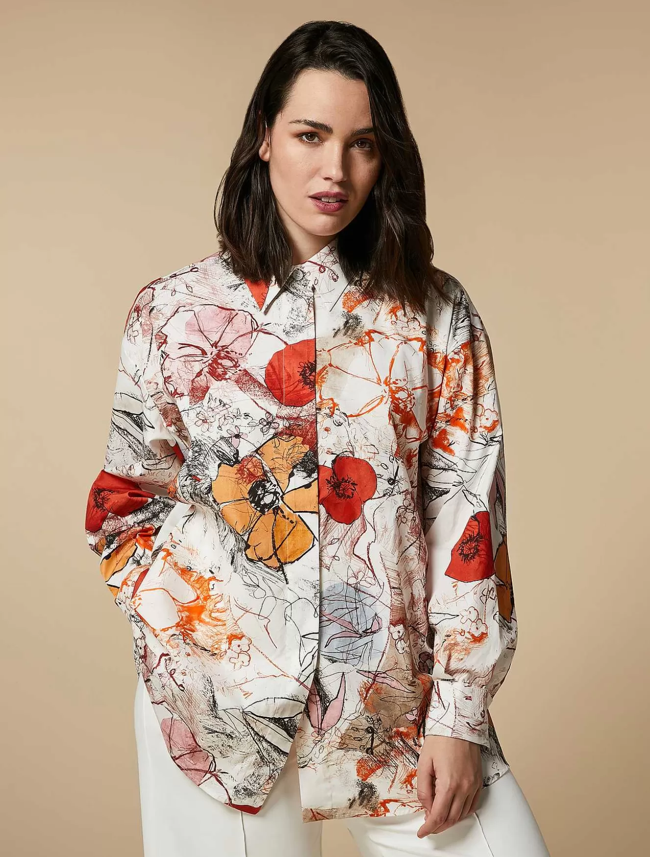 Printed Poplin Tunic-Marina Rinaldi Best