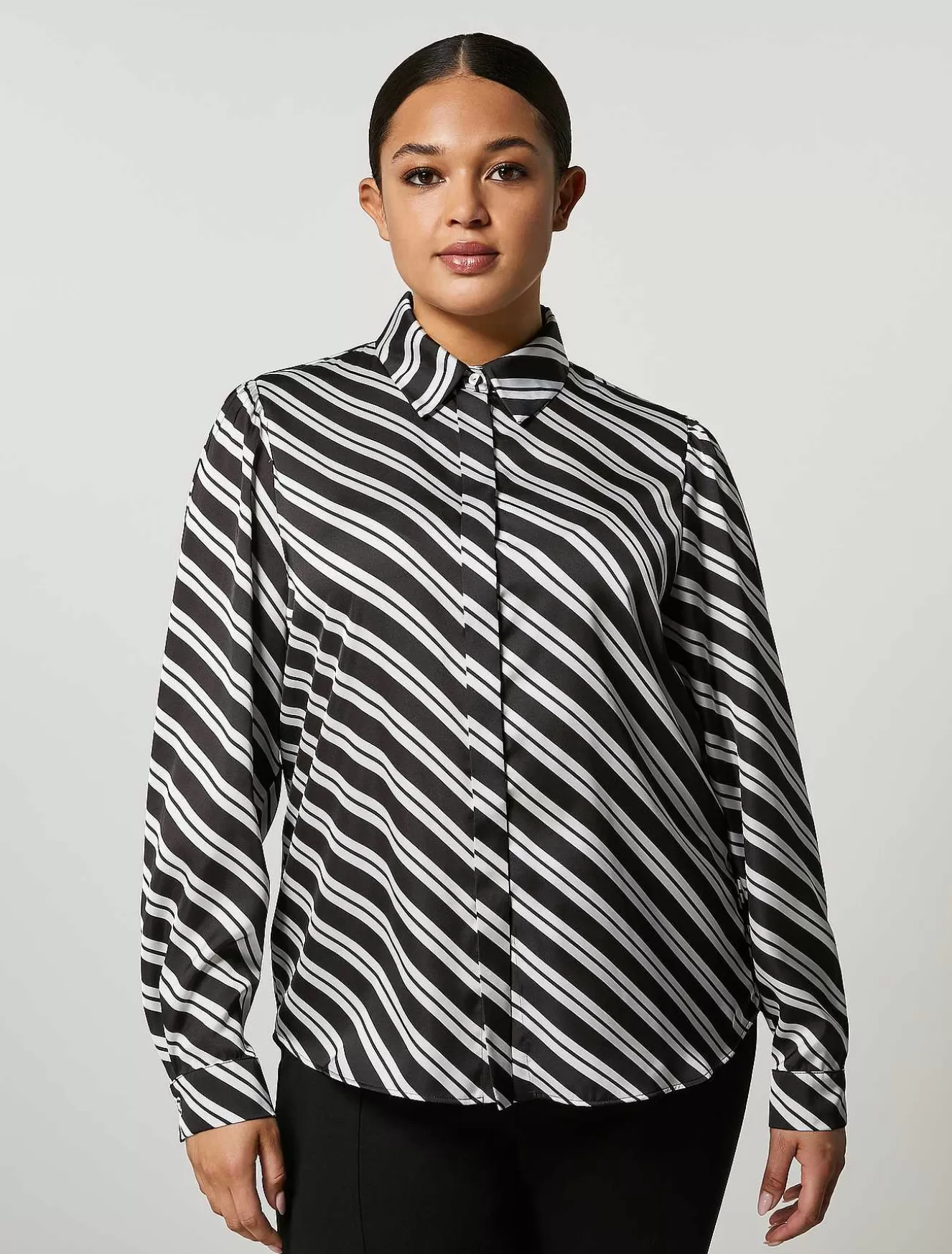 Printed Satin Shirt-Marina Rinaldi Hot