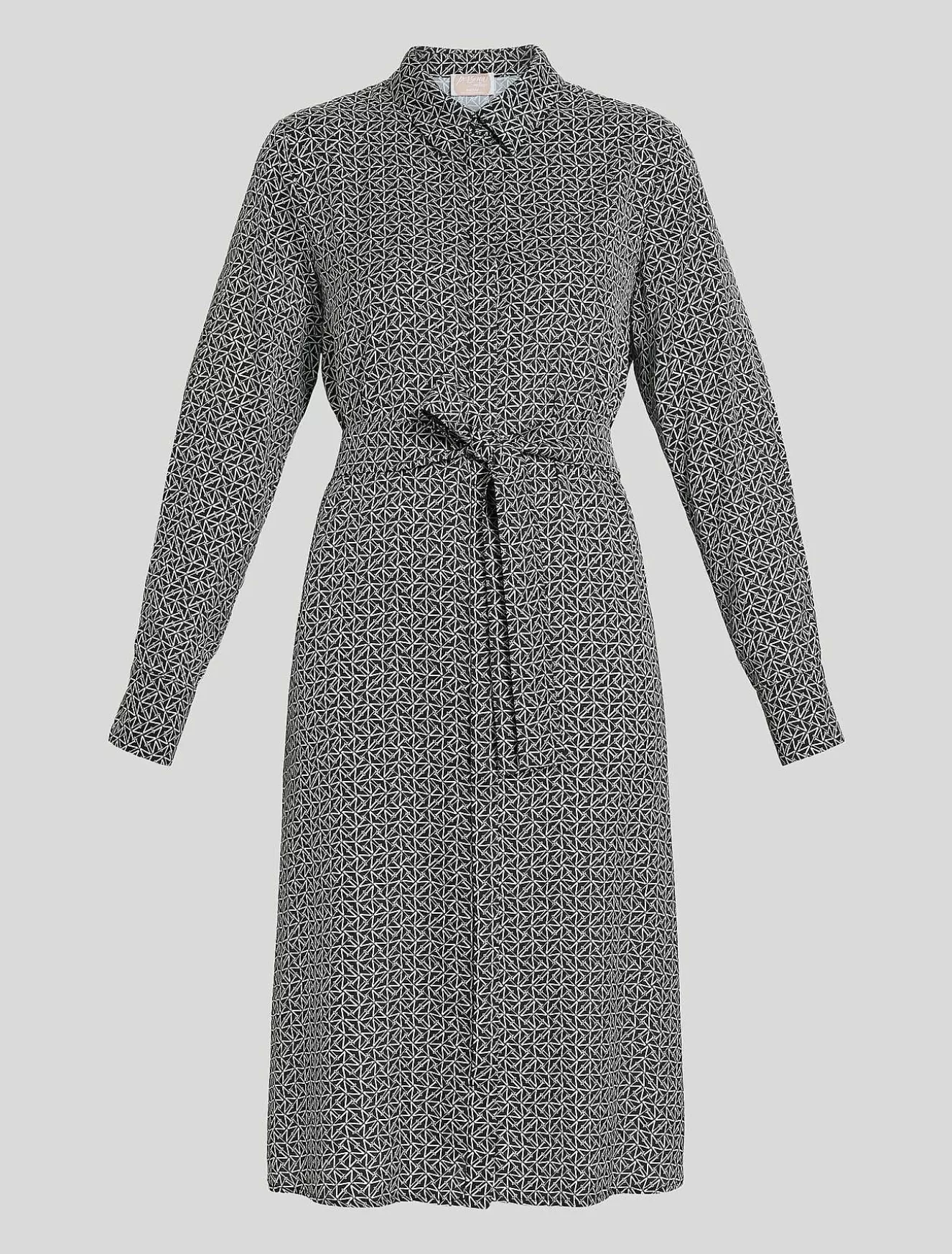 Printed Satin Shirt Dress-Marina Rinaldi Cheap