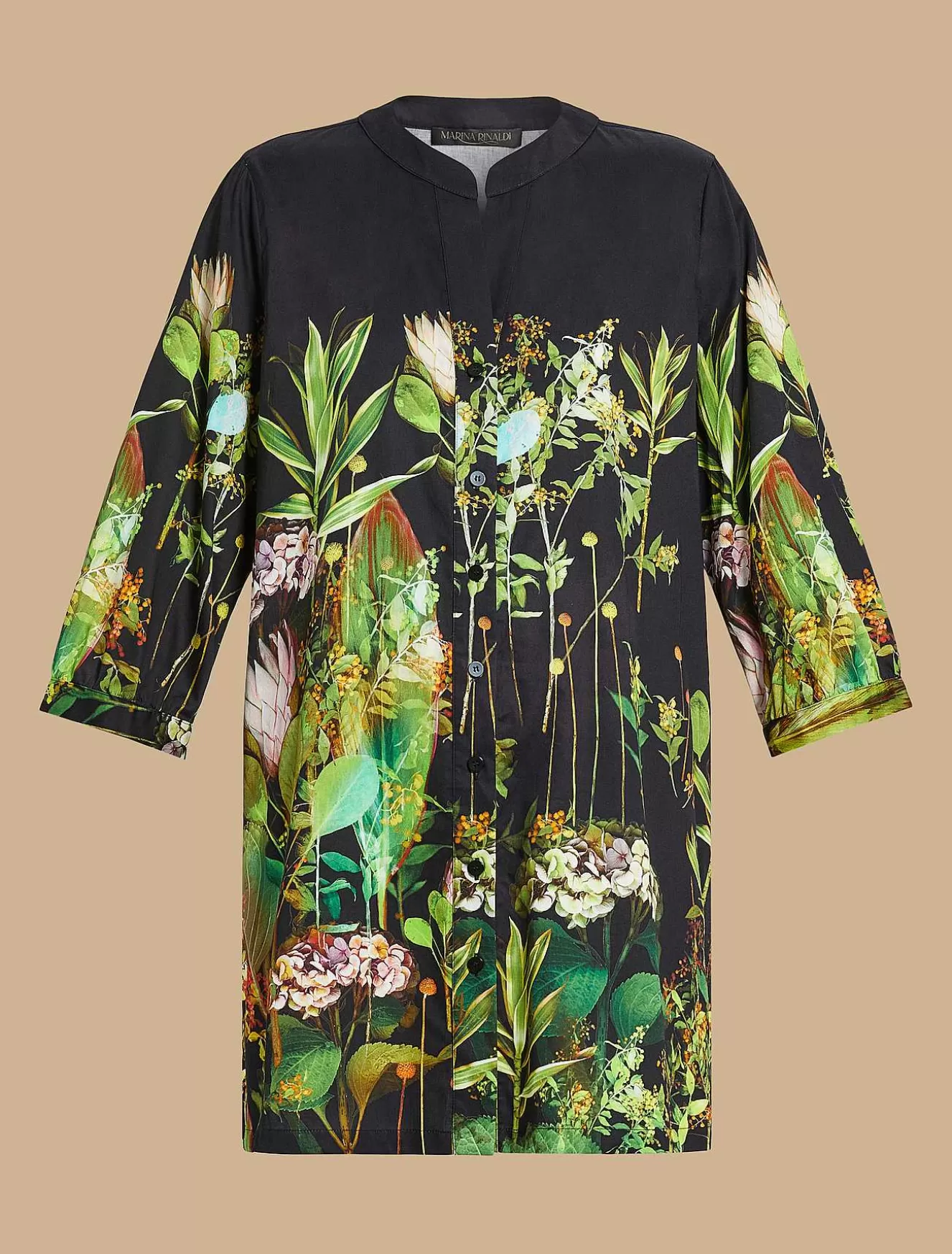 Printed Satin Tunic-Marina Rinaldi Hot