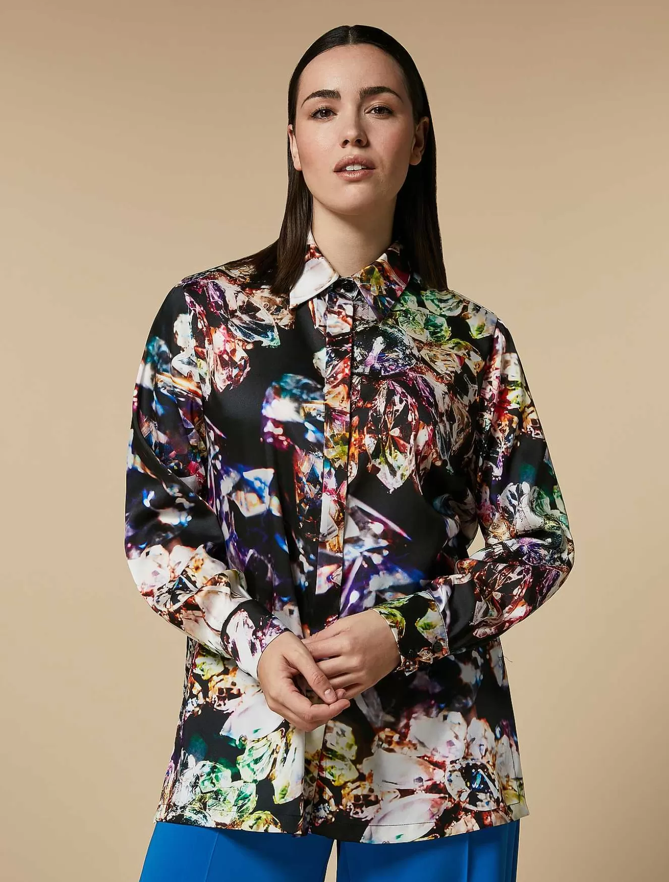 Printed Twill Shirt-Marina Rinaldi Store