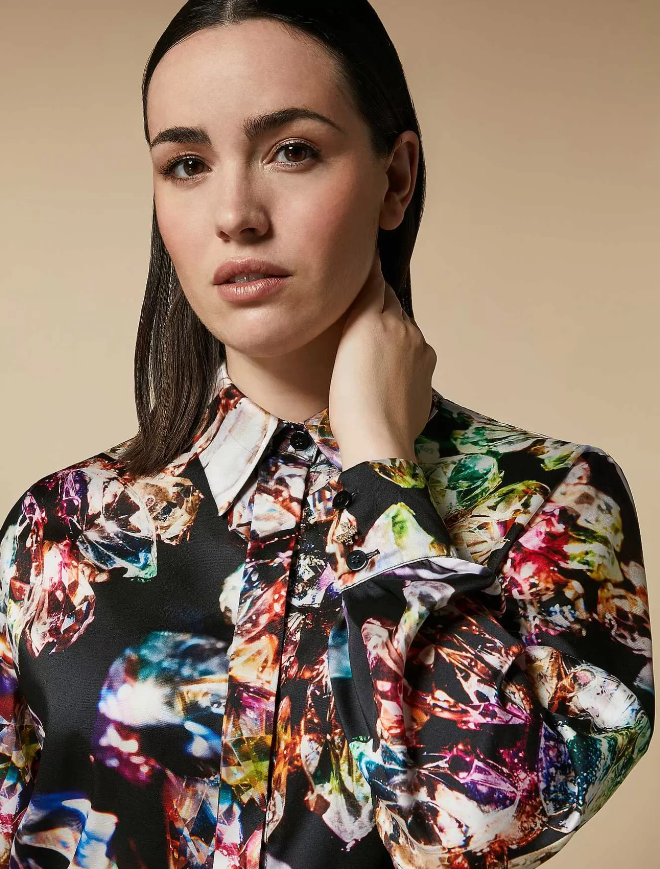 Printed Twill Shirt-Marina Rinaldi Store