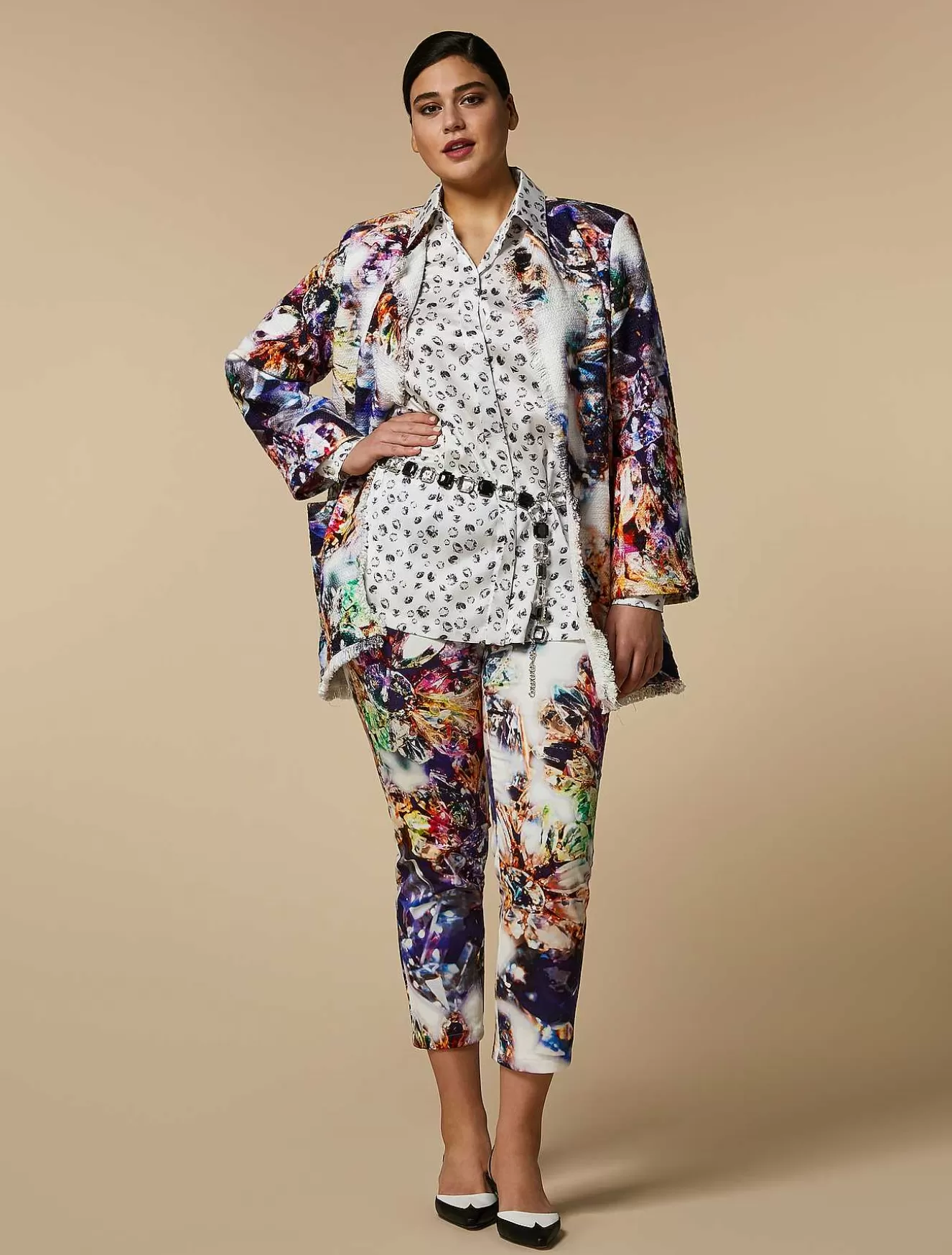 Printed Twill Shirt-Marina Rinaldi New