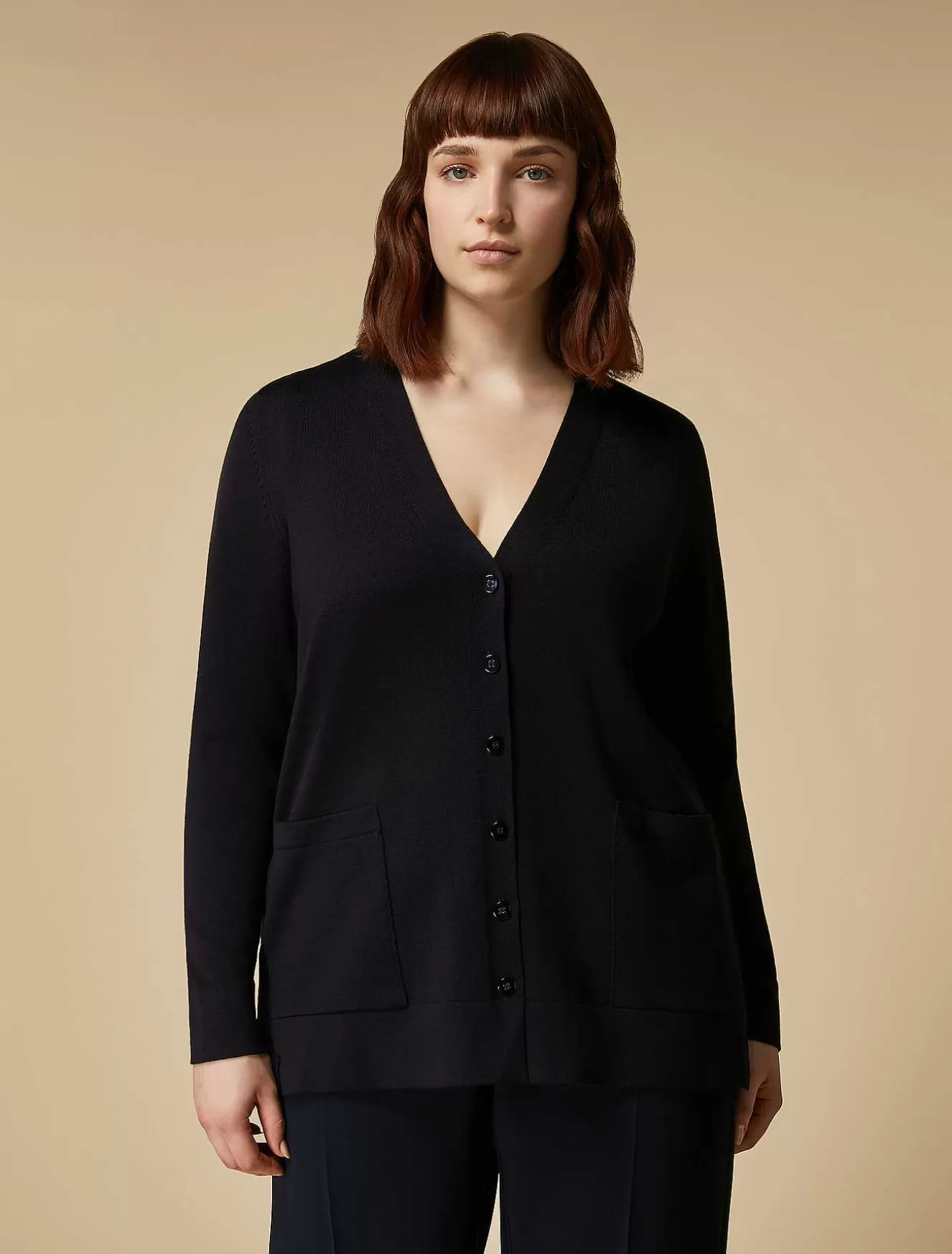 Pure Wool Cardigan-Marina Rinaldi Cheap