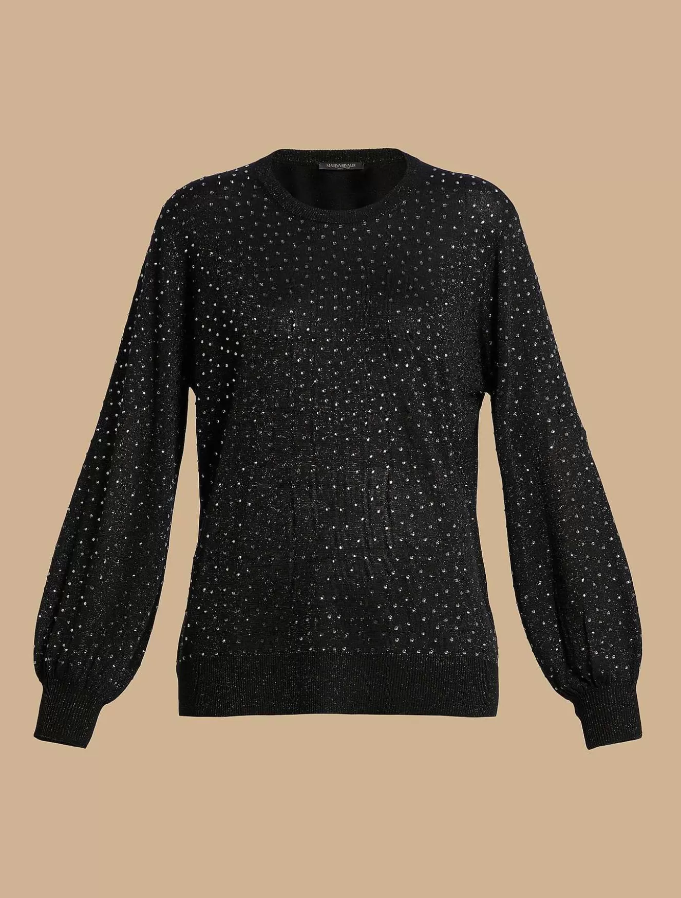 Rhinestone-Adorned Viscose Sweater-Marina Rinaldi Online