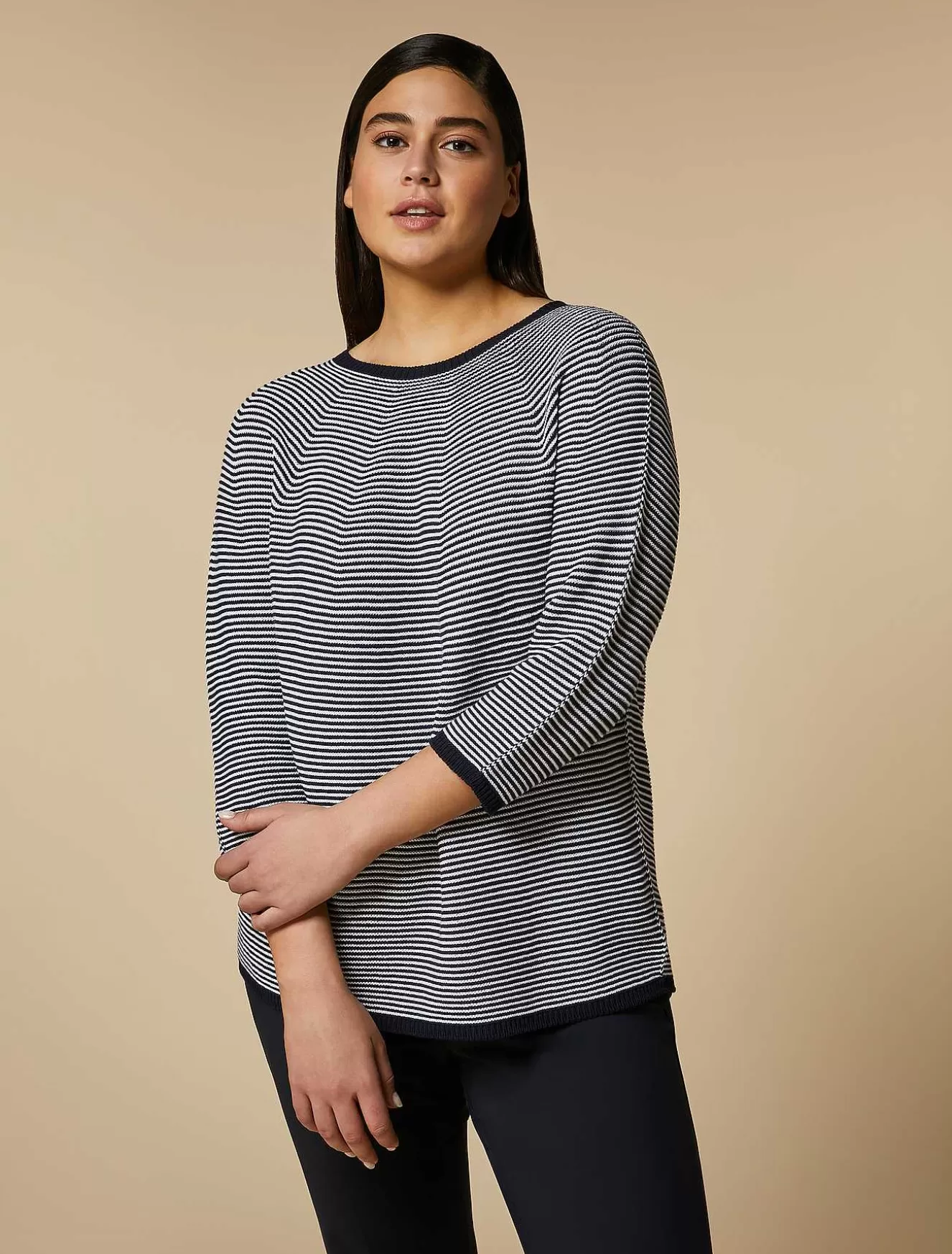 Seamless Cotton Sweater-Marina Rinaldi Discount
