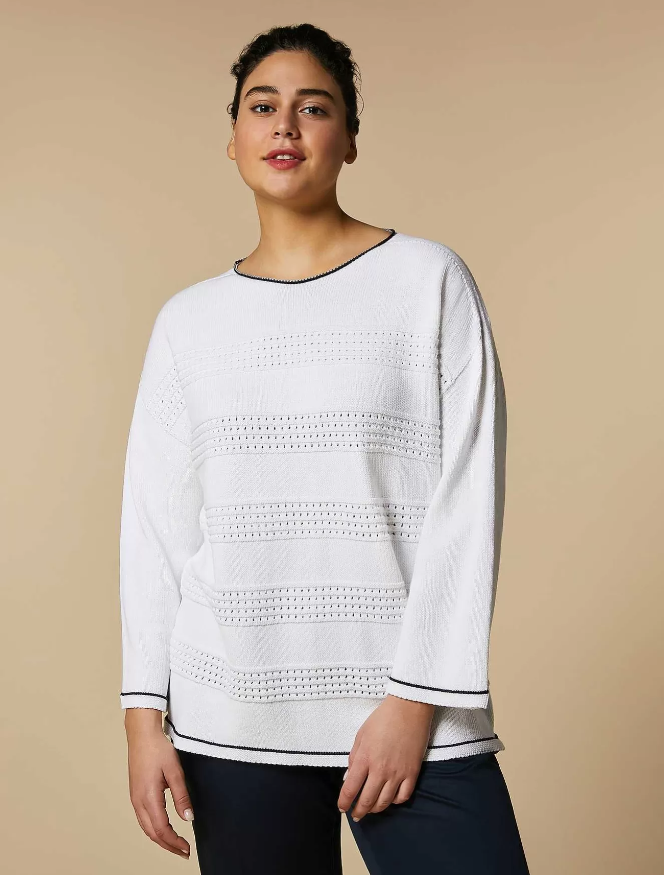 Seamless Cotton Sweater-Marina Rinaldi Online