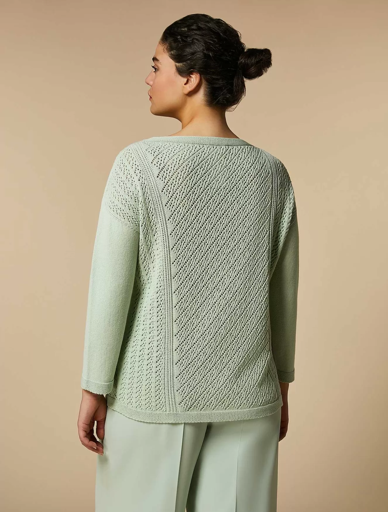 Seamless Cotton Sweater-Marina Rinaldi Fashion