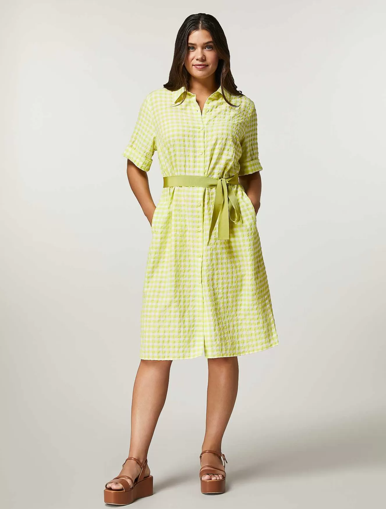 Seersucker Dress-Marina Rinaldi Flash Sale