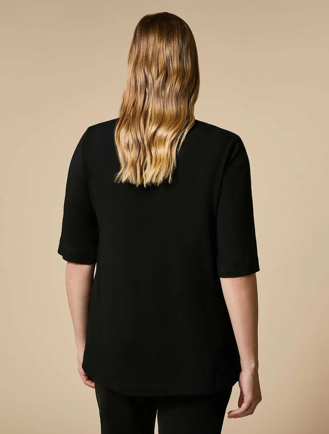 Silk And Jersey T-Shirt-Marina Rinaldi Sale