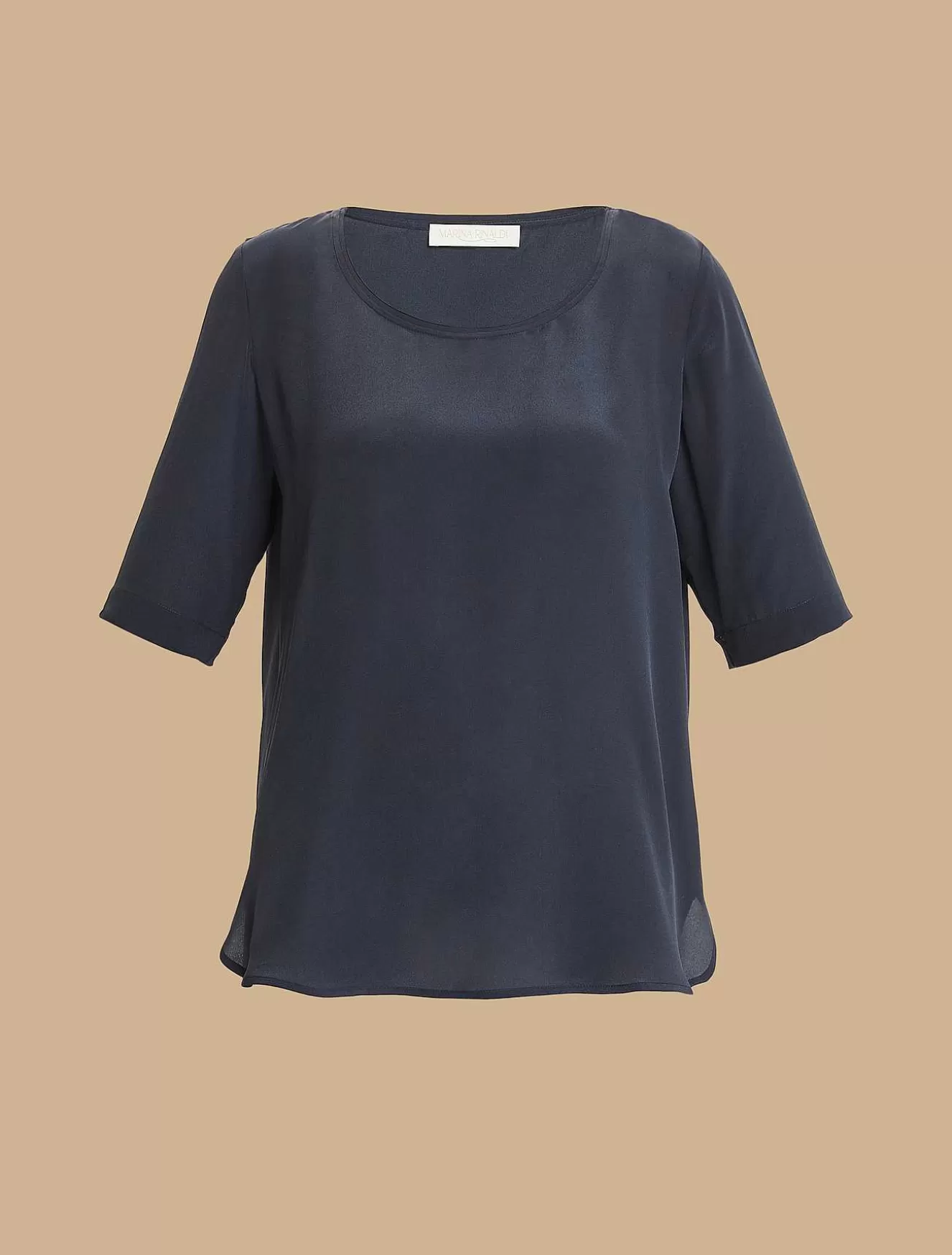 Silk Crepe De Chine Blouse-Marina Rinaldi Best Sale
