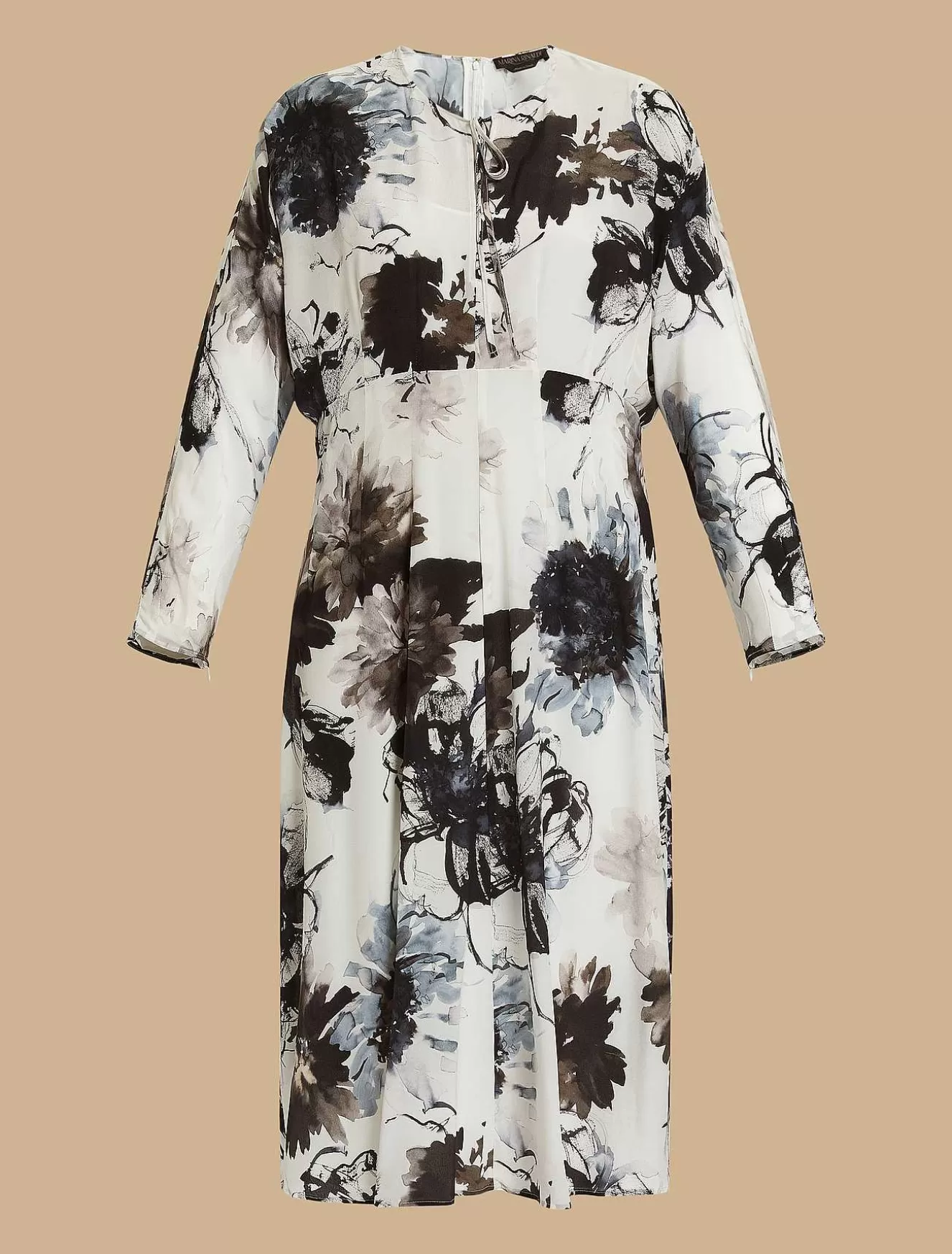 Silk Crepe De Chine Dress-Marina Rinaldi Cheap