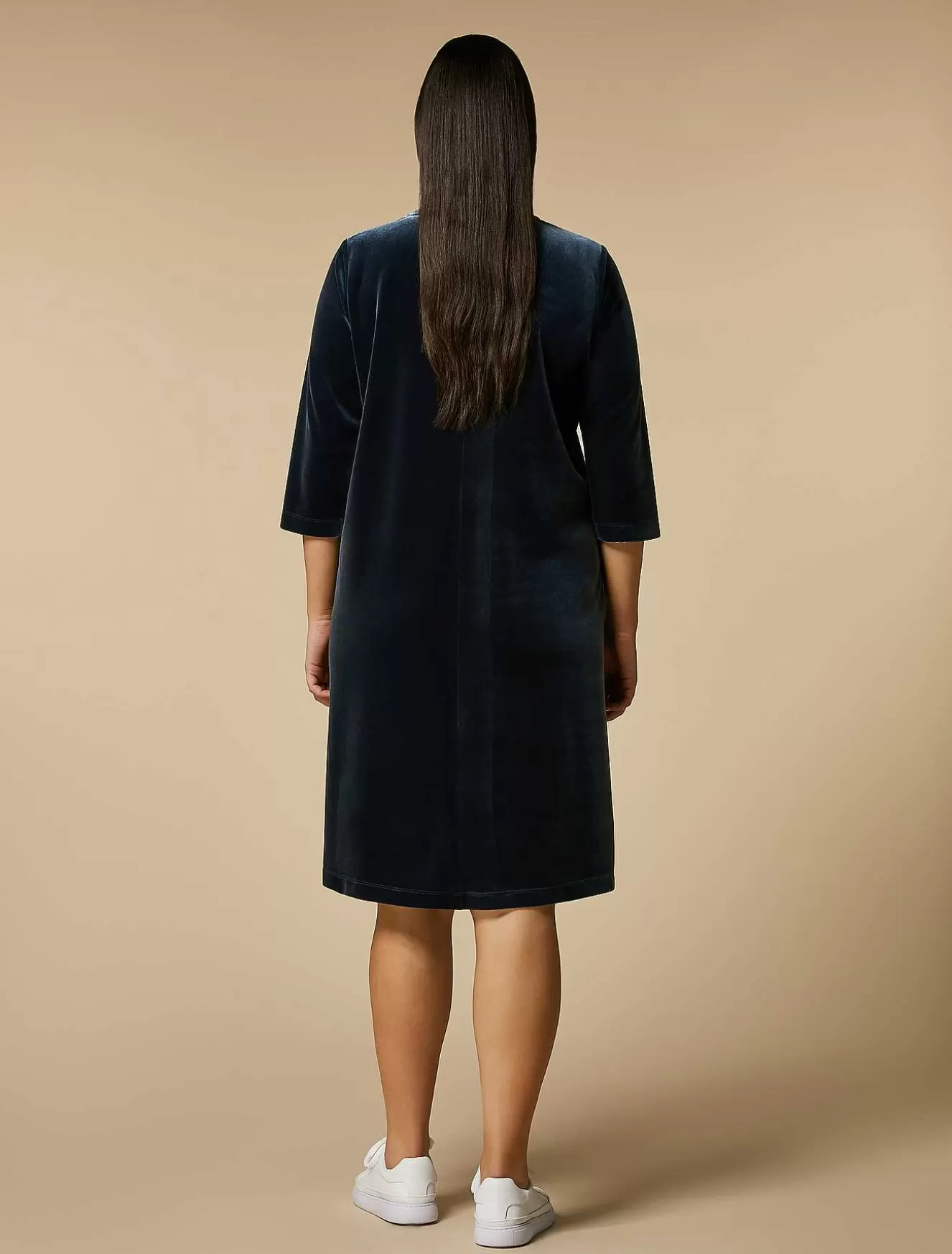 Velvet Jersey Dress-Marina Rinaldi Cheap