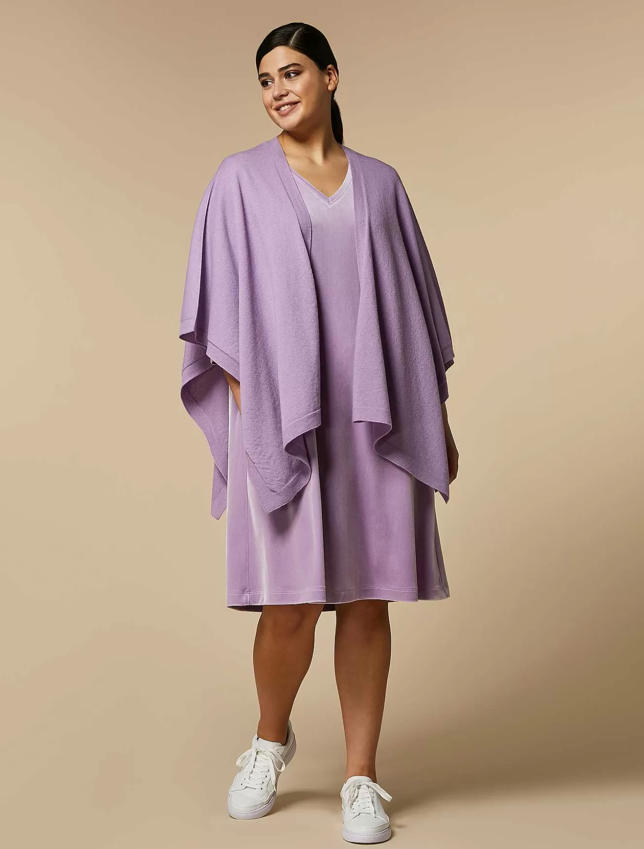 Velvet Jersey Dress-Marina Rinaldi Hot