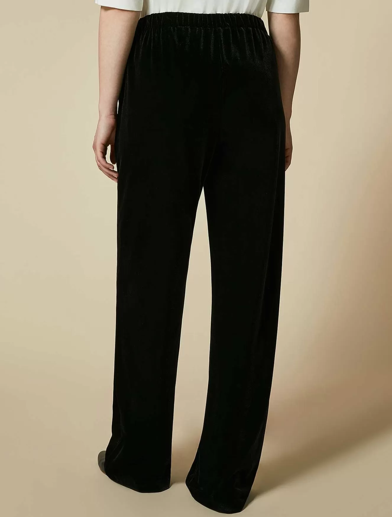Velvet Jersey Trousers-Marina Rinaldi Hot