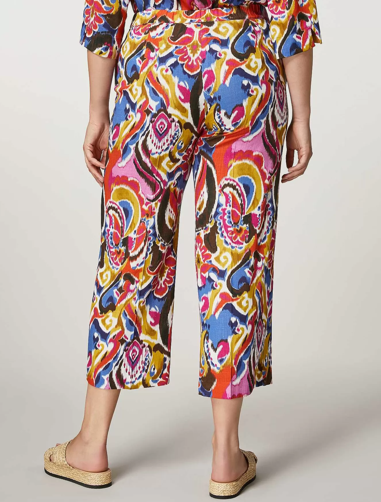 Viscose And Linen Trousers-Marina Rinaldi Store