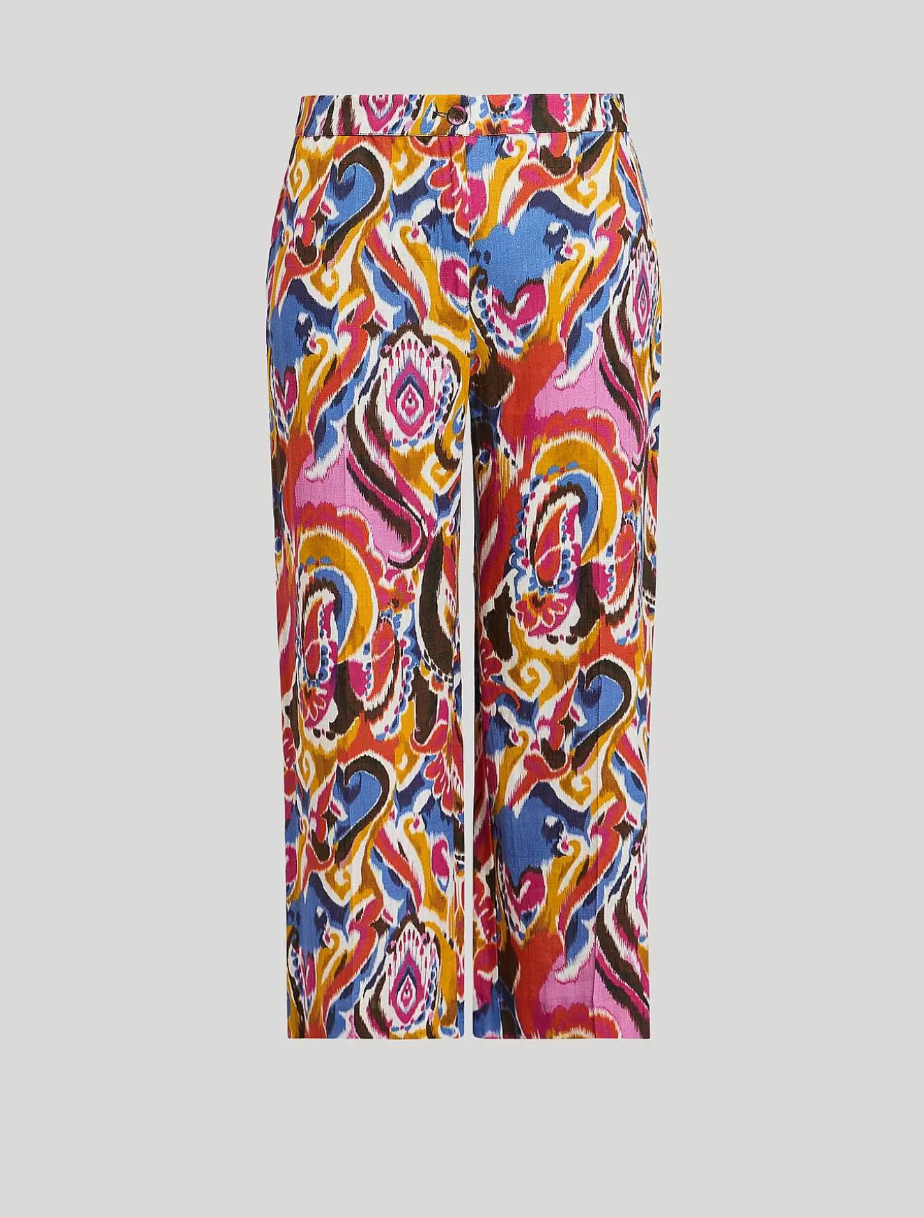 Viscose And Linen Trousers-Marina Rinaldi Store