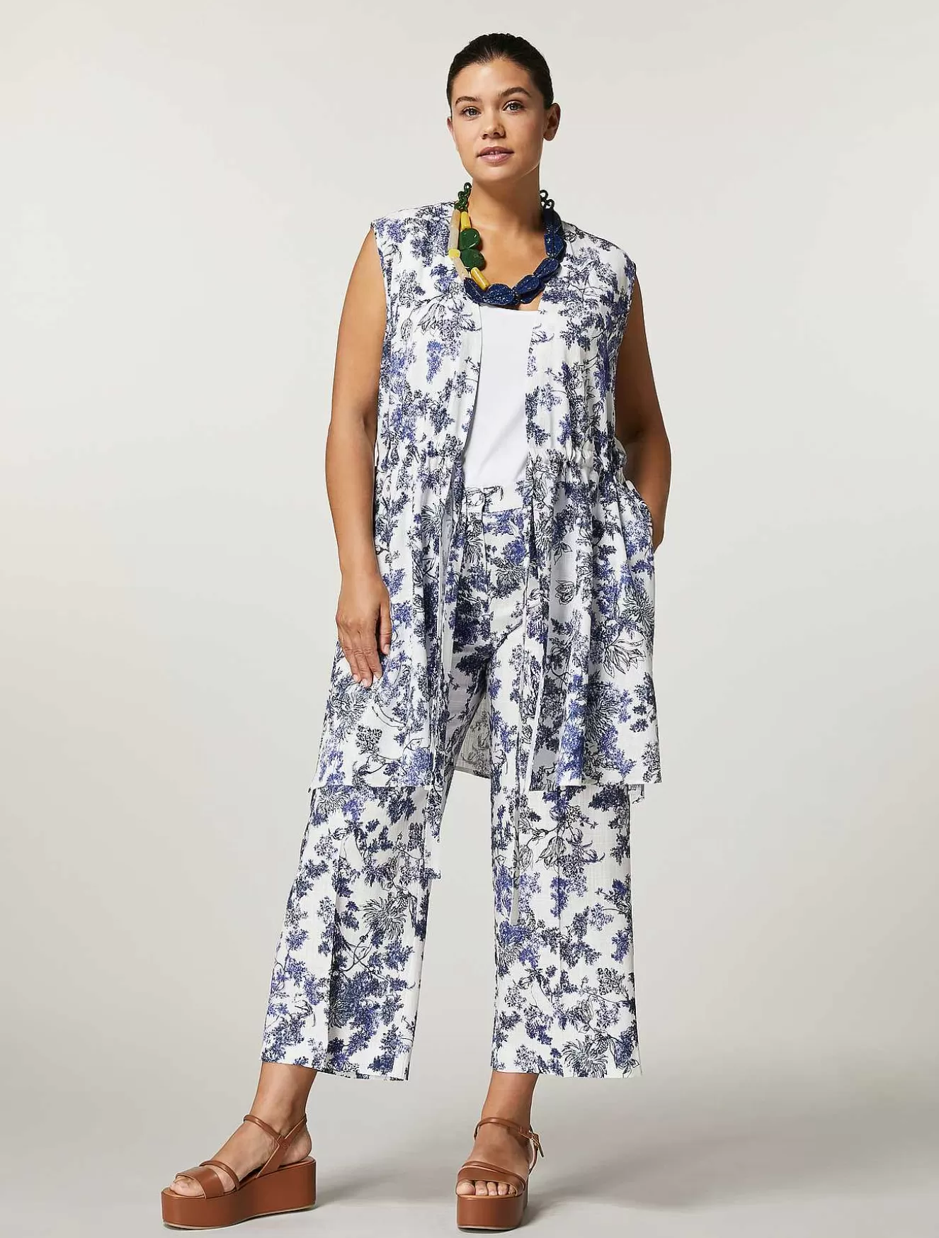 Viscose And Linen Trousers-Marina Rinaldi Hot