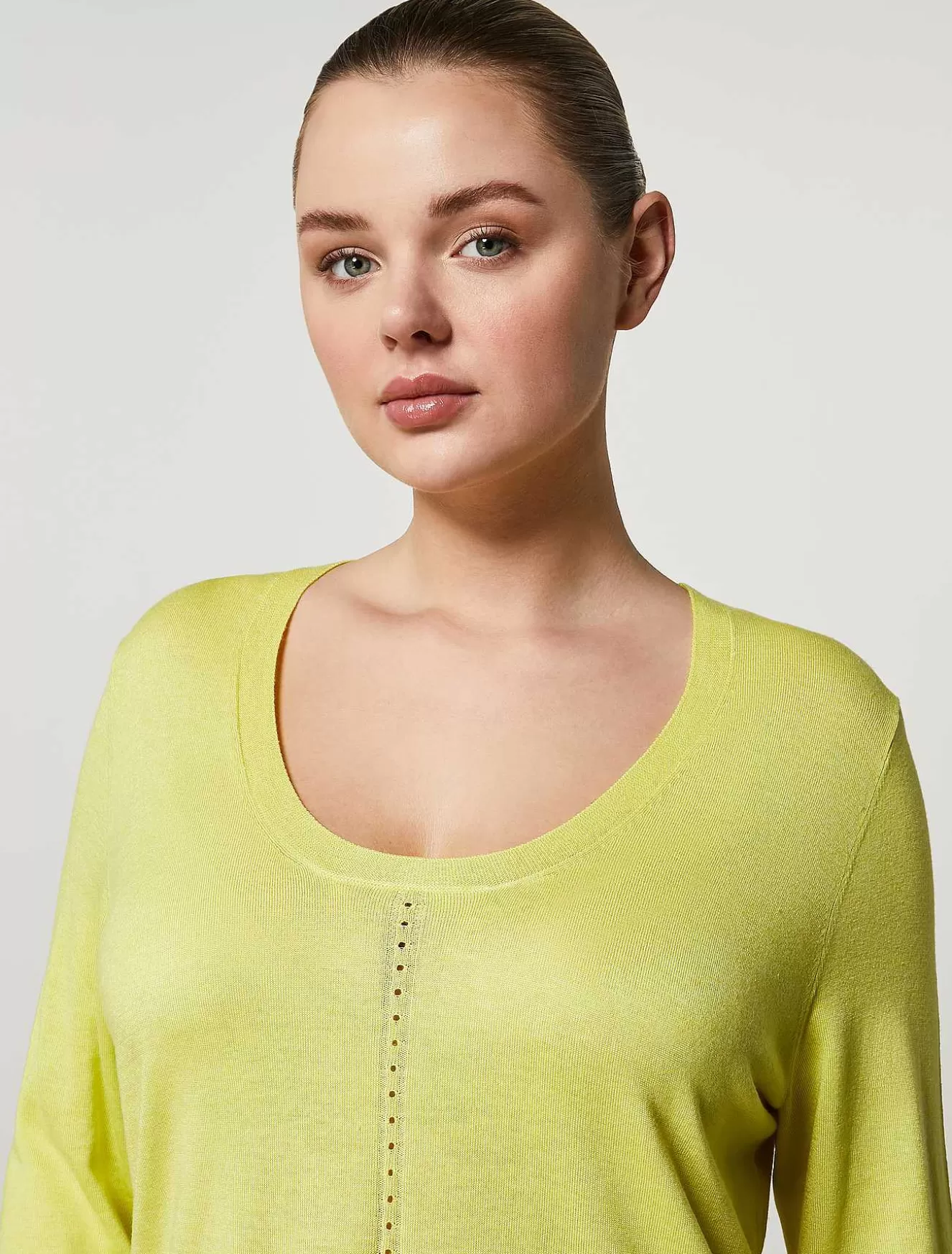Viscose And Silk Yarn Sweater-Marina Rinaldi Sale