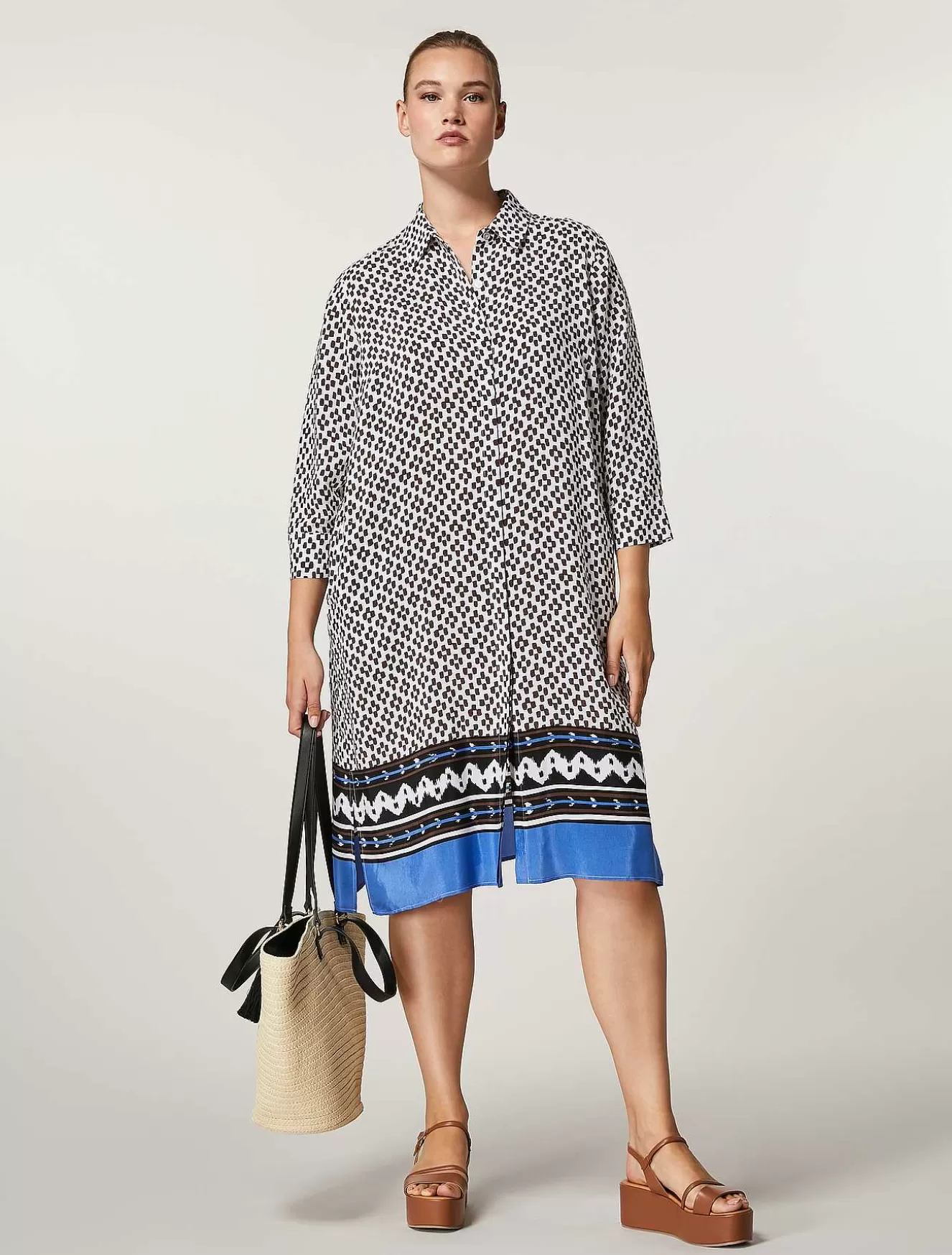 Viscose Blend Canvas Dress-Marina Rinaldi Cheap